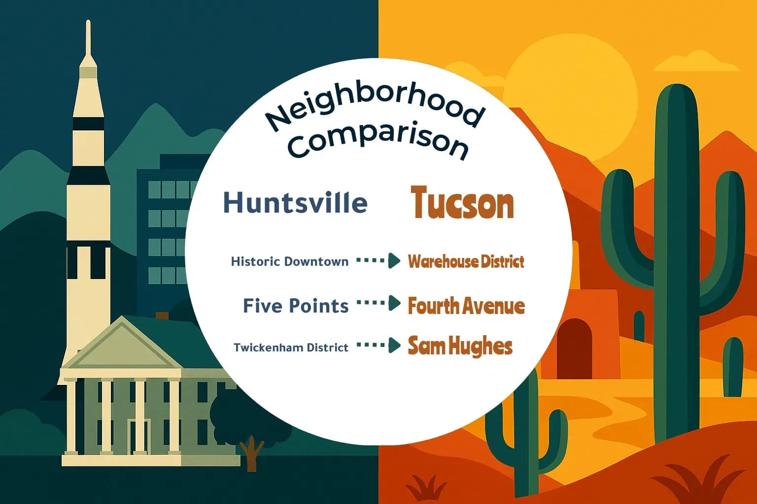 Huntsville vs Tucson Neighborhood Comparison
