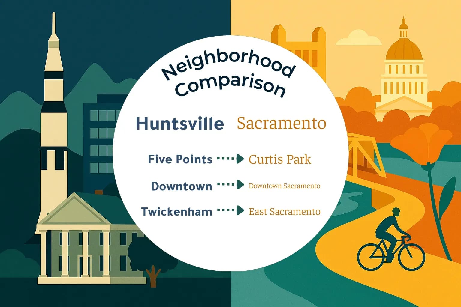 Huntsville vs Sacramento Neighborhood Comparison