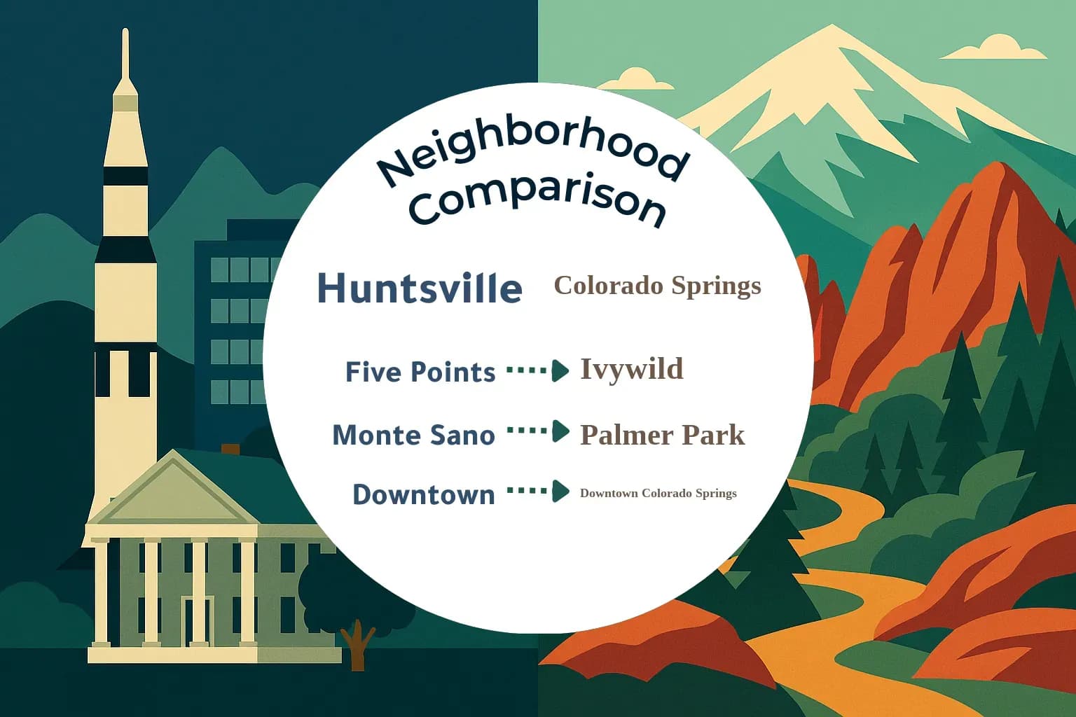 Huntsville vs Colorado Springs Neighborhood Comparison