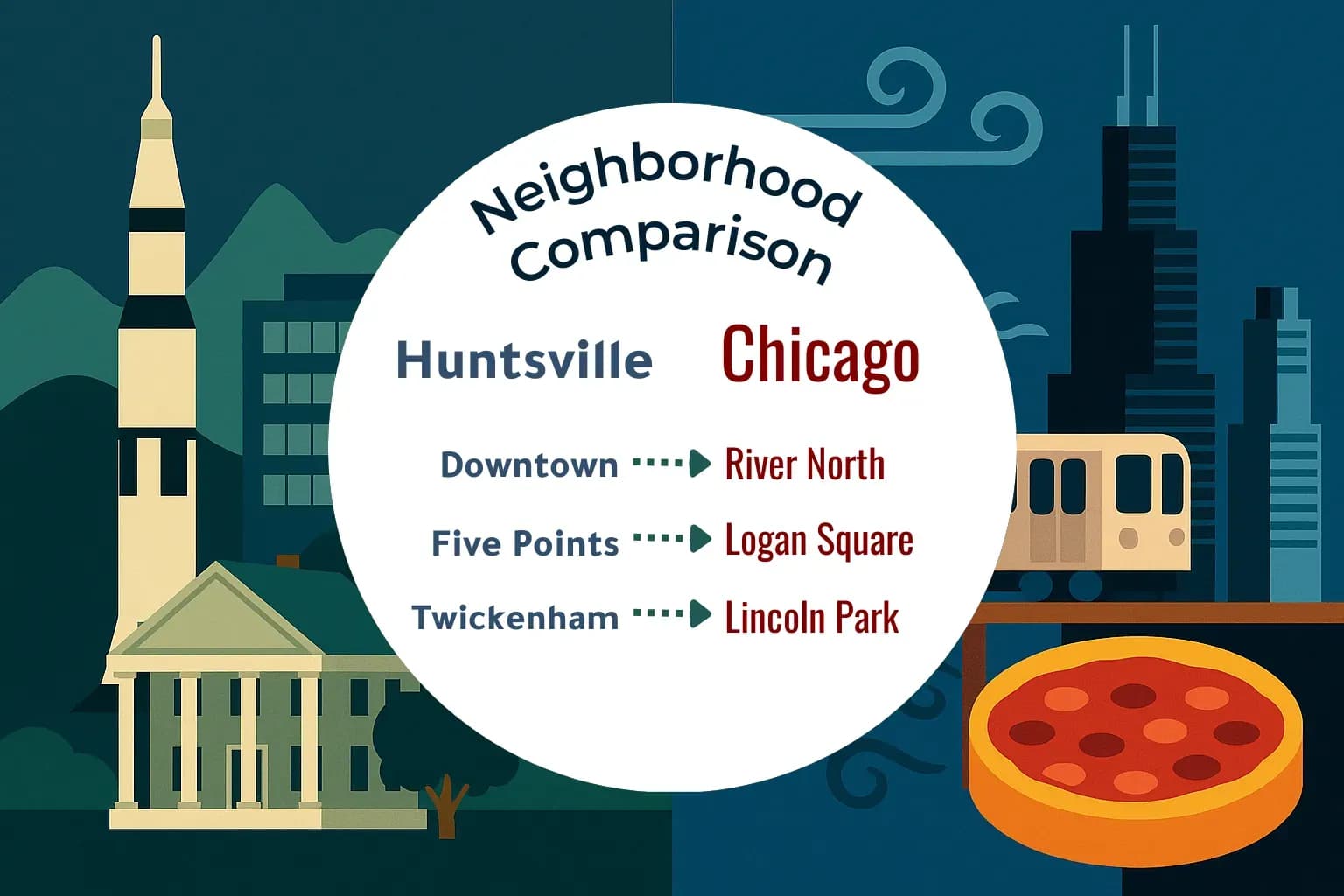 Huntsville vs Chicago Neighborhood Comparison