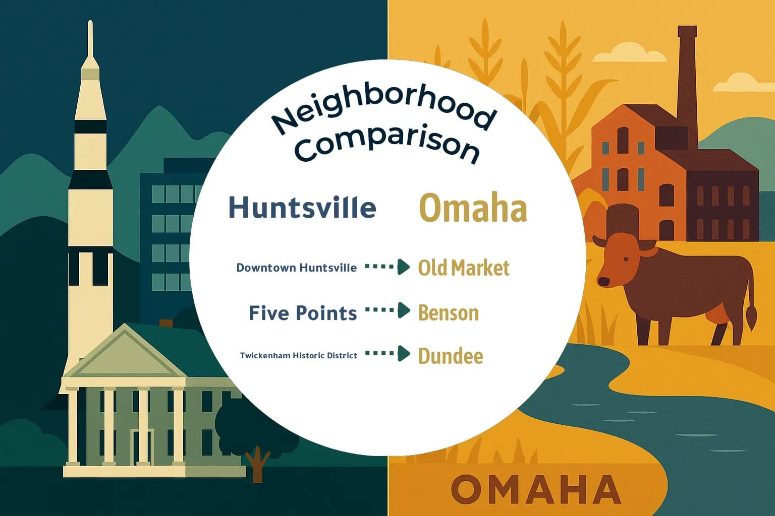 Huntsville vs Omaha Neighborhood Comparison