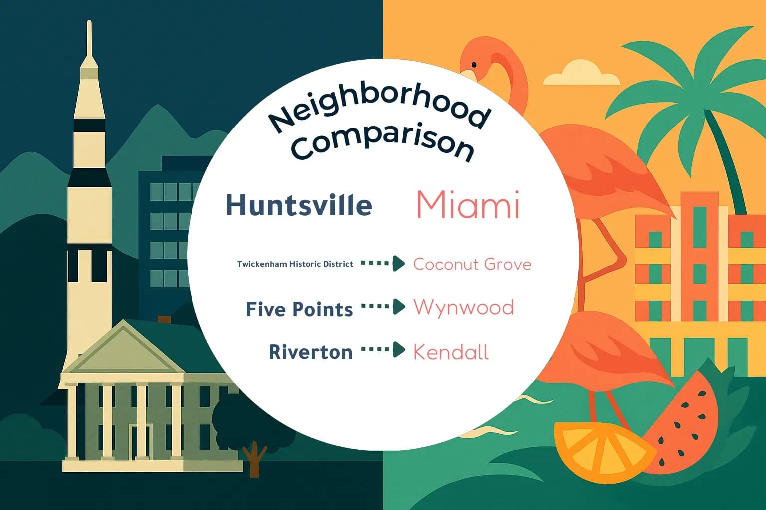Huntsville vs Miami Neighborhood Comparison