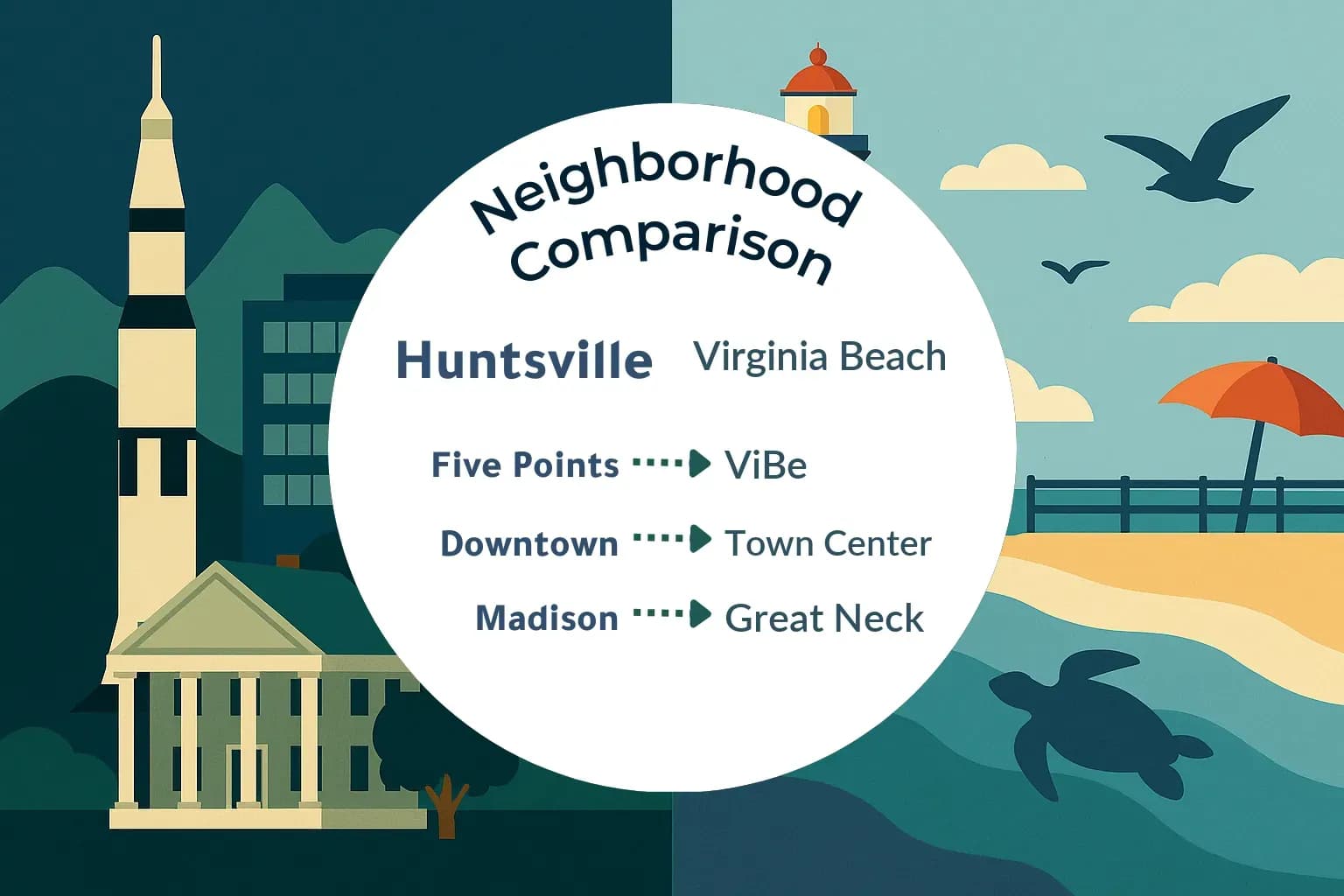 Huntsville vs Virginia Beach Neighborhood Comparison