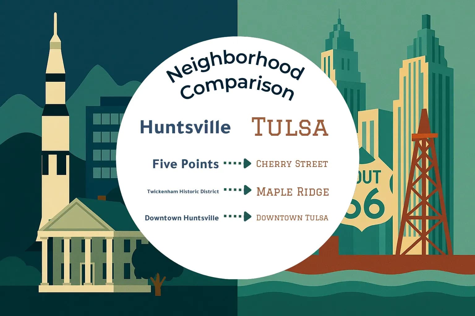 Huntsville vs Tulsa Neighborhood Comparison