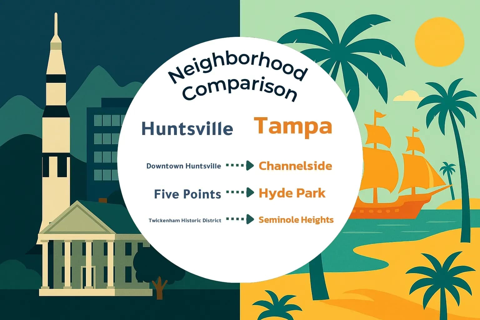 Huntsville vs Tampa Neighborhood Comparison