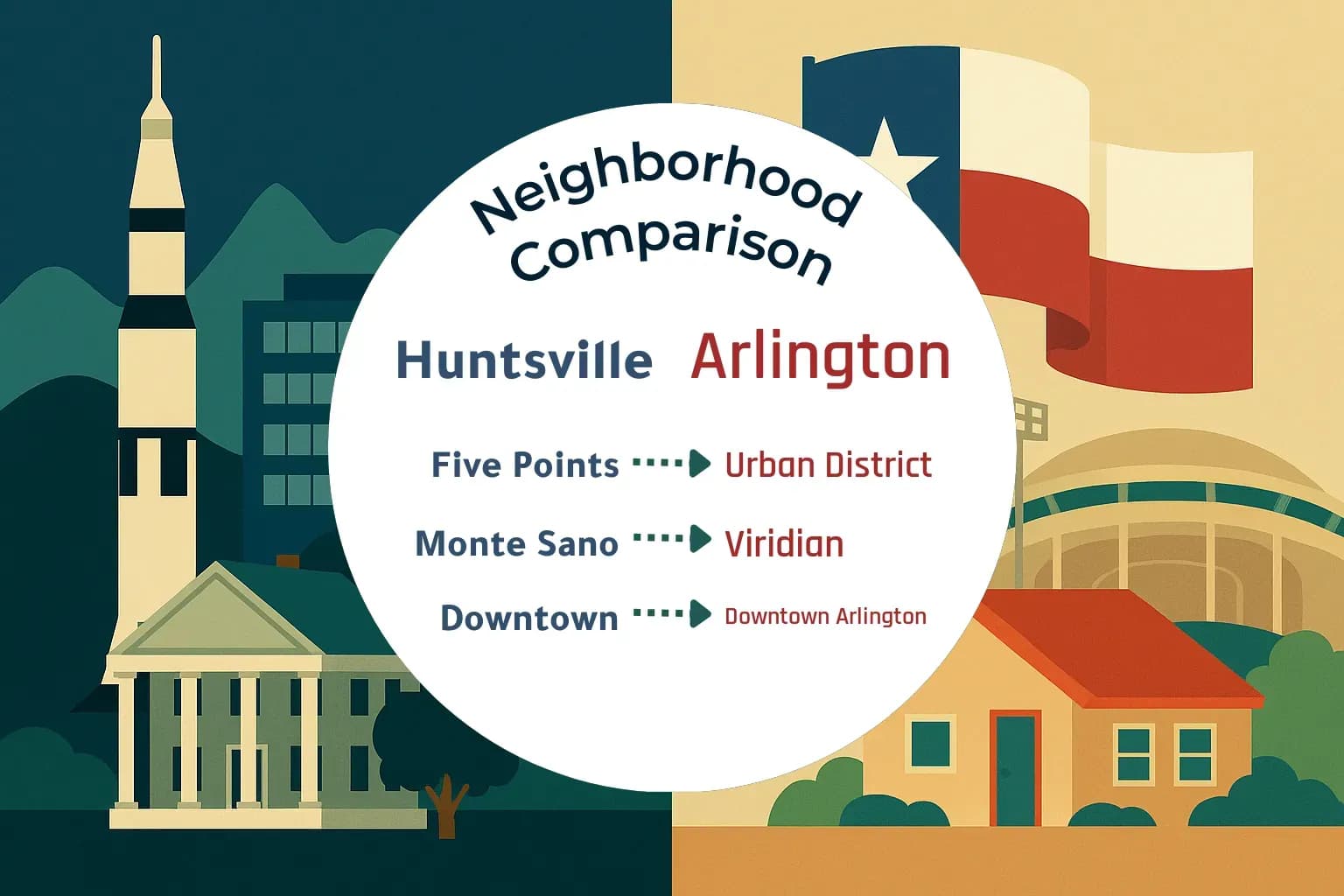 Huntsville vs Arlington Neighborhood Comparison