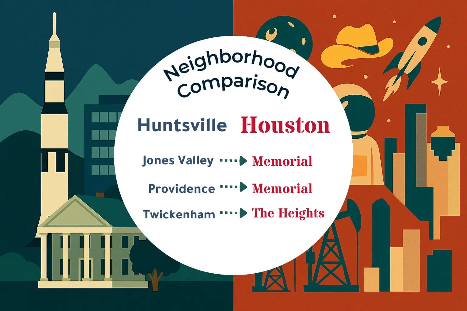 Huntsville vs Houston Neighborhood Comparison