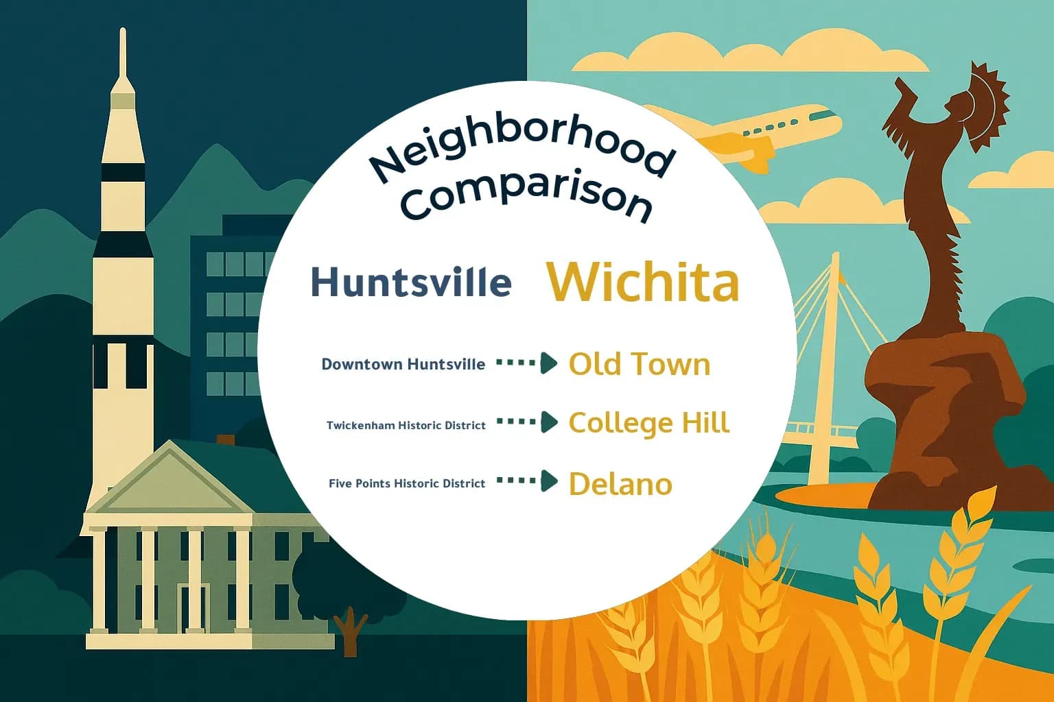 Huntsville vs Wichita Neighborhood Comparison