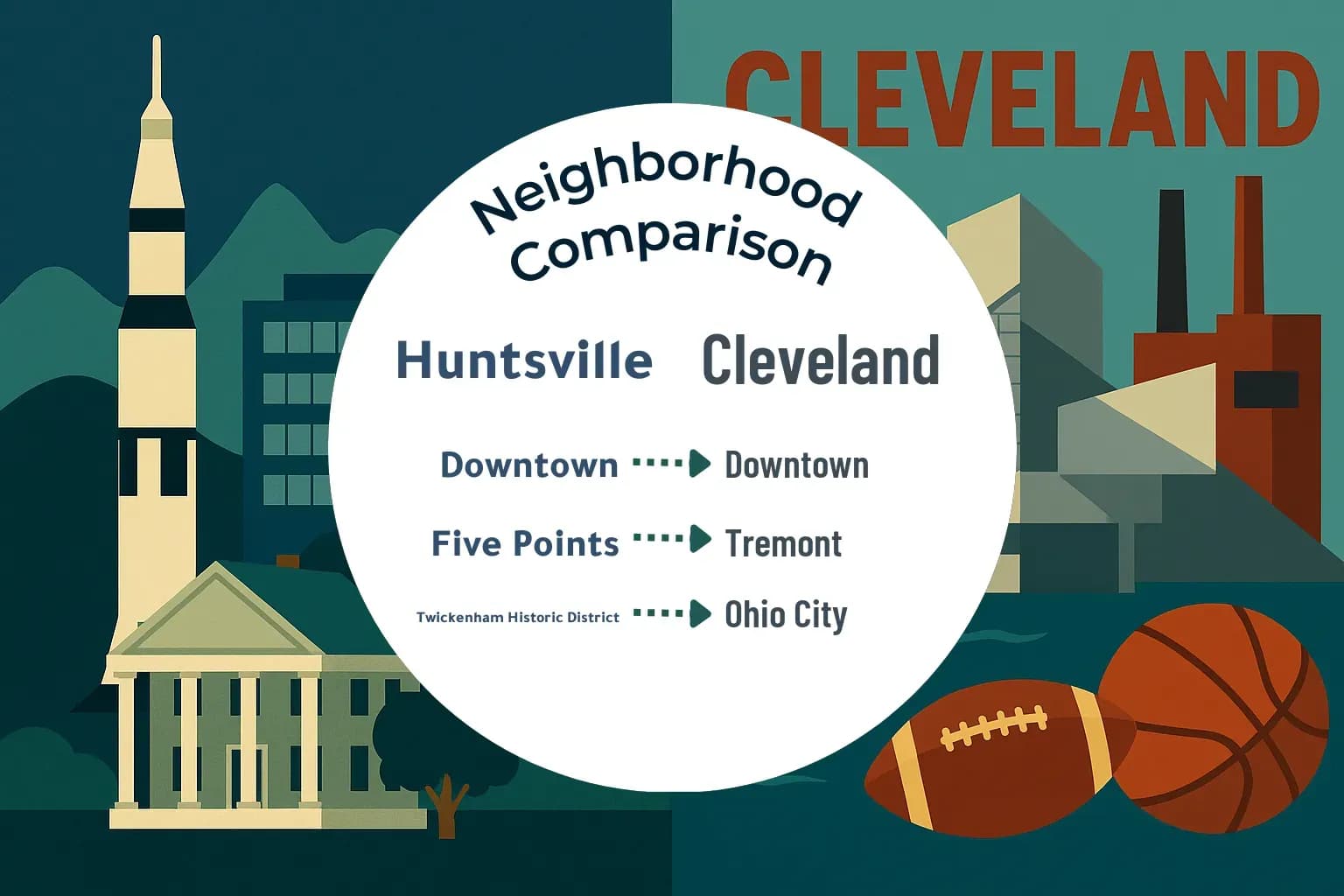 Huntsville vs Cleveland Neighborhood Comparison