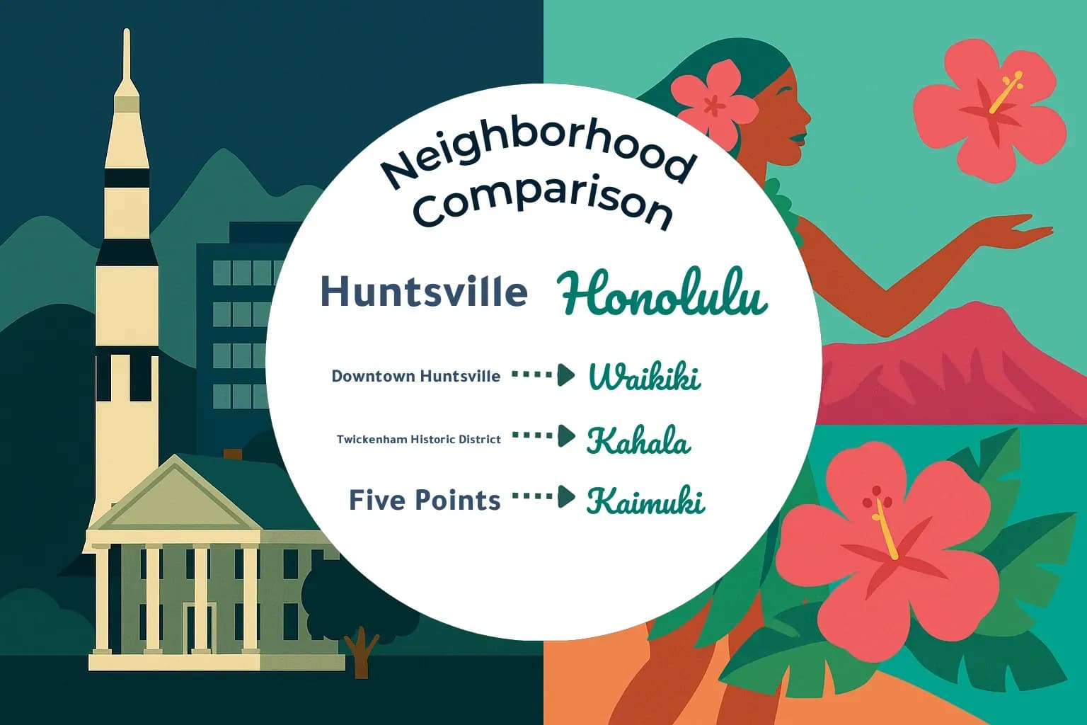 Huntsville vs Honolulu Neighborhood Comparison