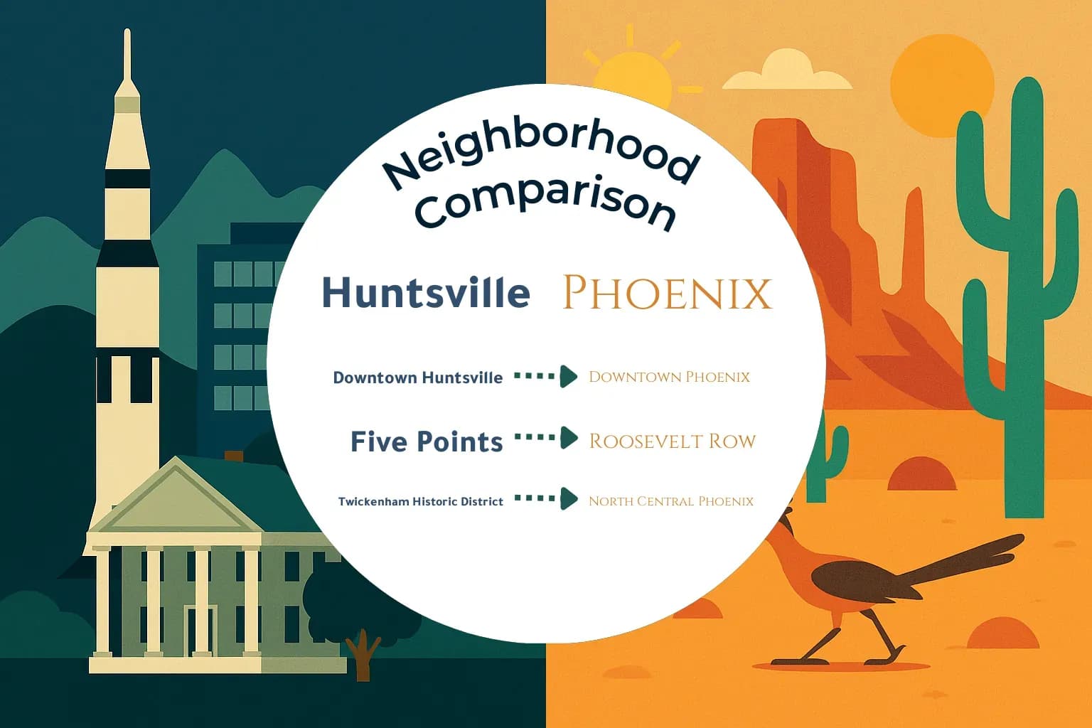 Huntsville vs Phoenix Neighborhood Comparison