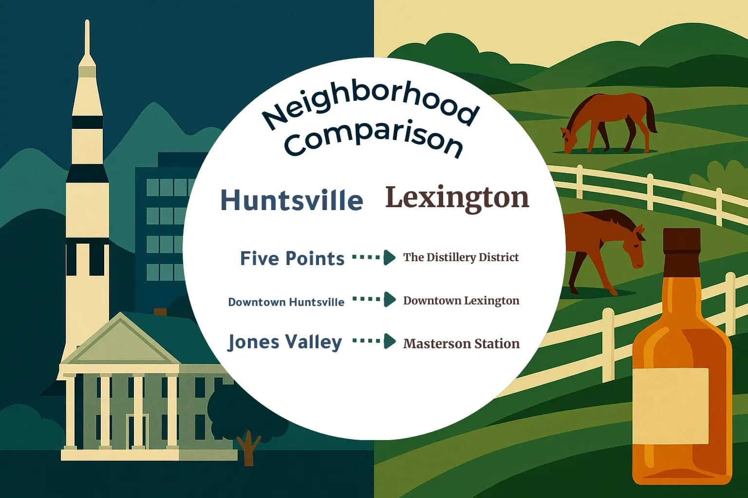 Huntsville vs Lexington Neighborhood Comparison
