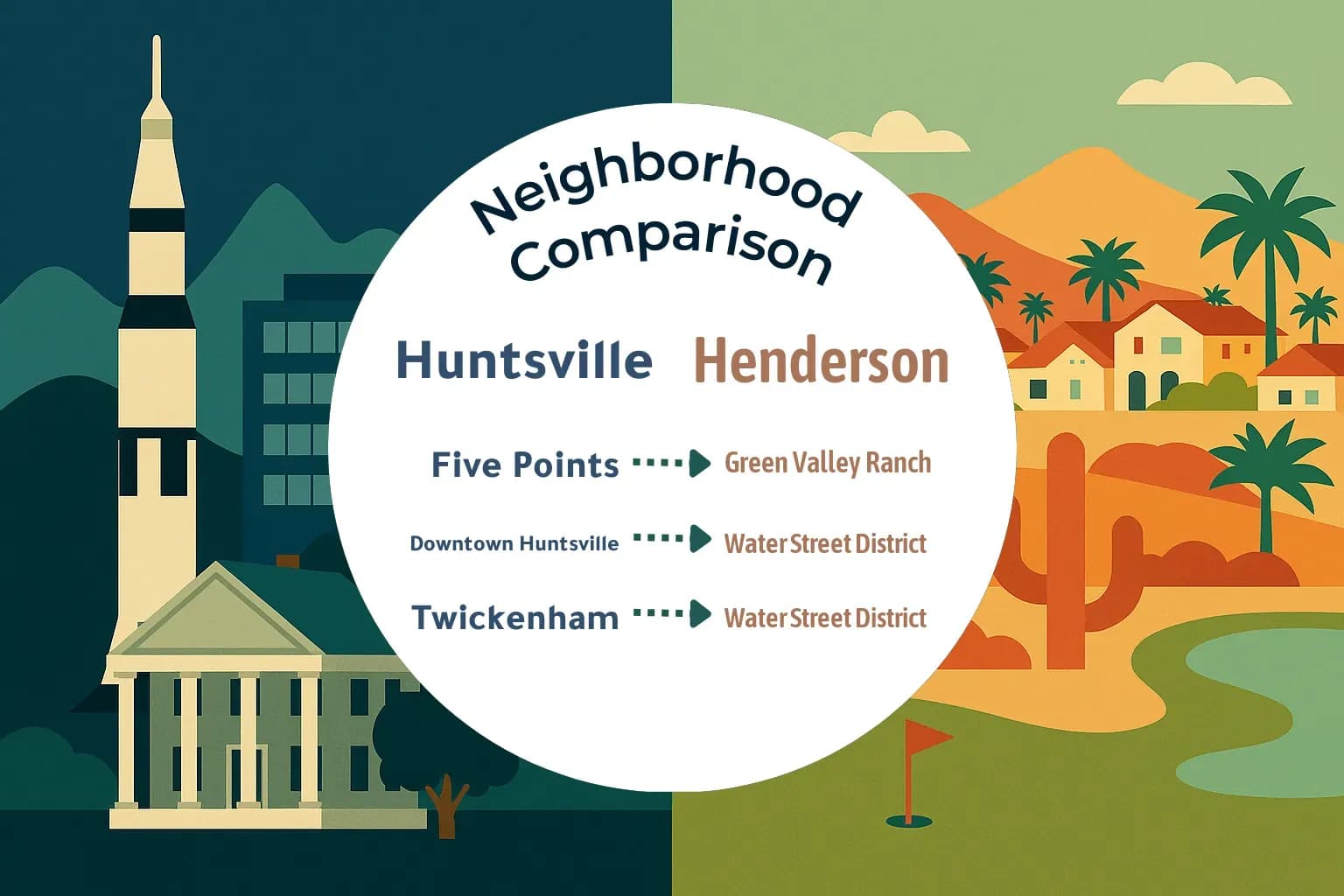 Huntsville vs Henderson Neighborhood Comparison