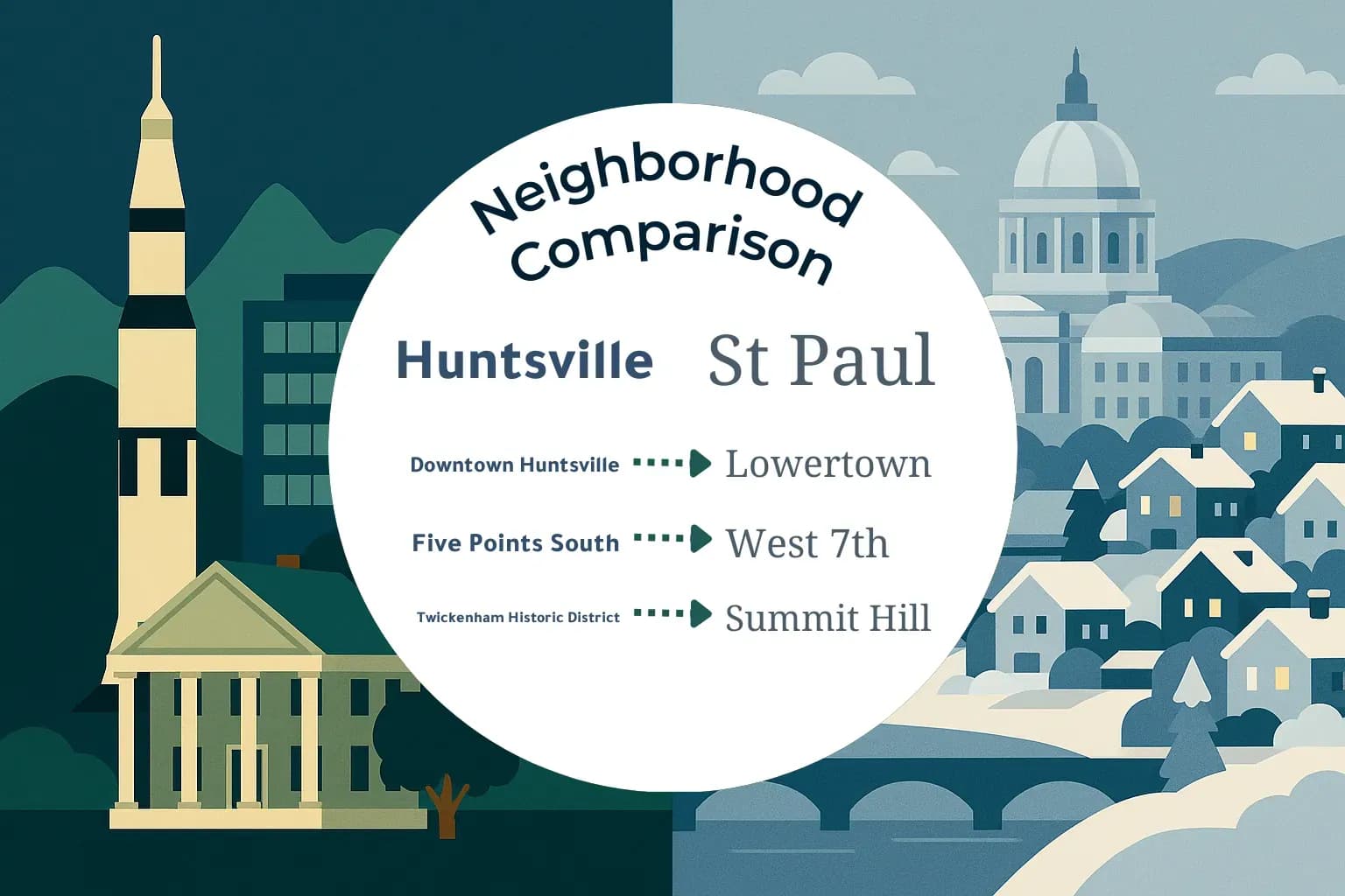Huntsville vs St. Paul Neighborhood Comparison