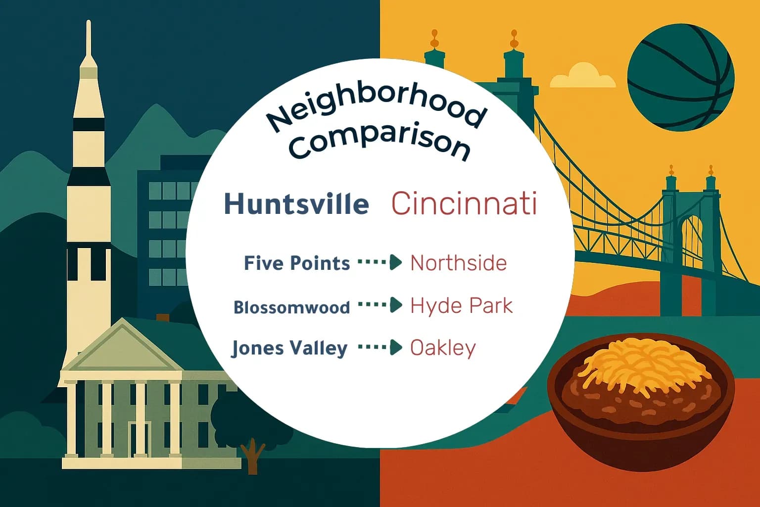 Huntsville vs Cincinnati Neighborhood Comparison