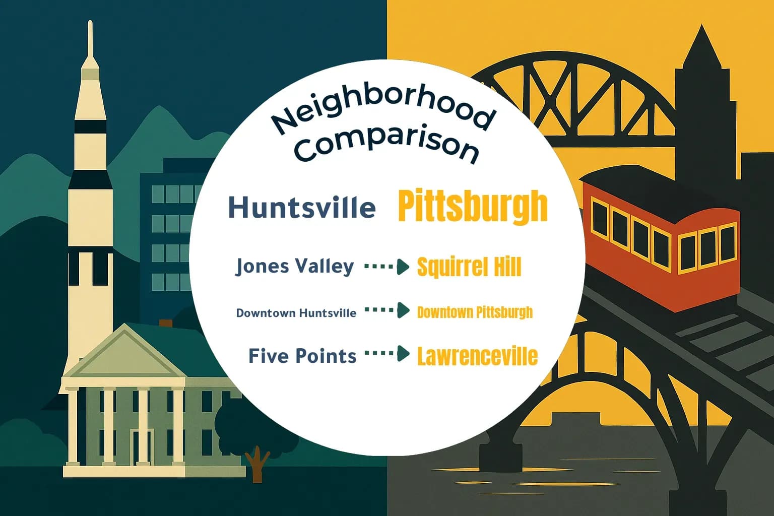 Huntsville vs Pittsburgh Neighborhood Comparison