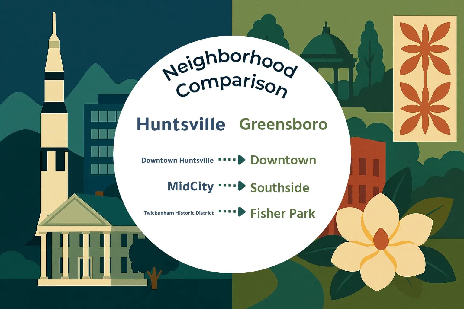 Huntsville vs Greensboro Neighborhood Comparison