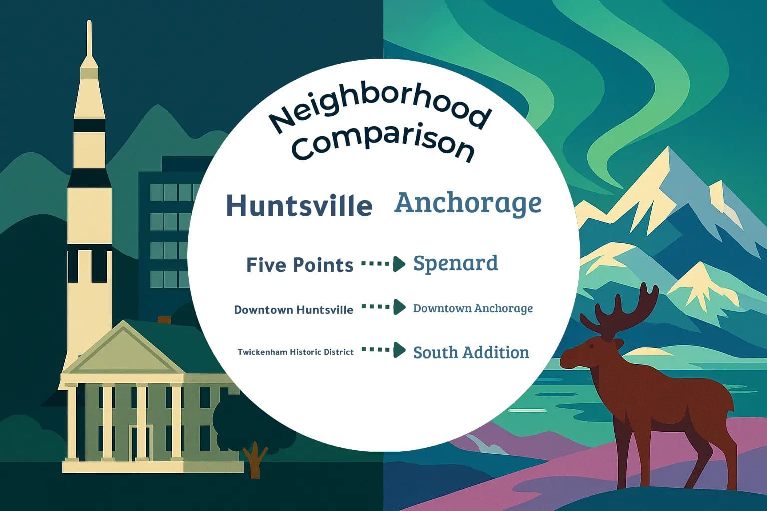 Huntsville vs Anchorage Neighborhood Comparison