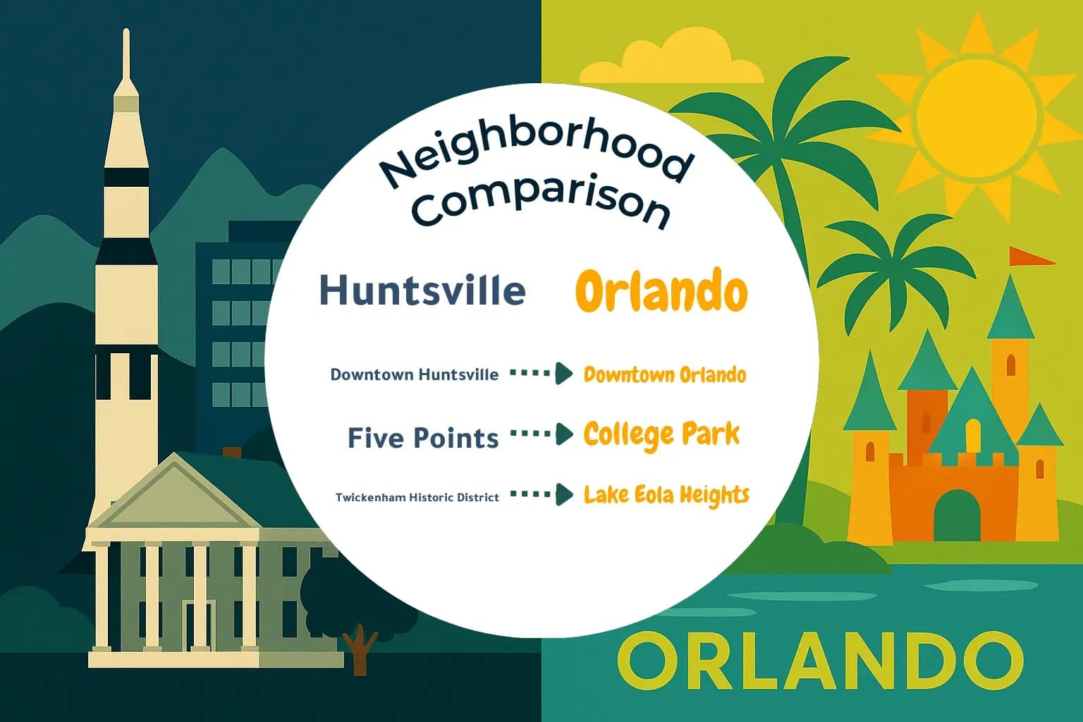 Huntsville vs Orlando Neighborhood Comparison
