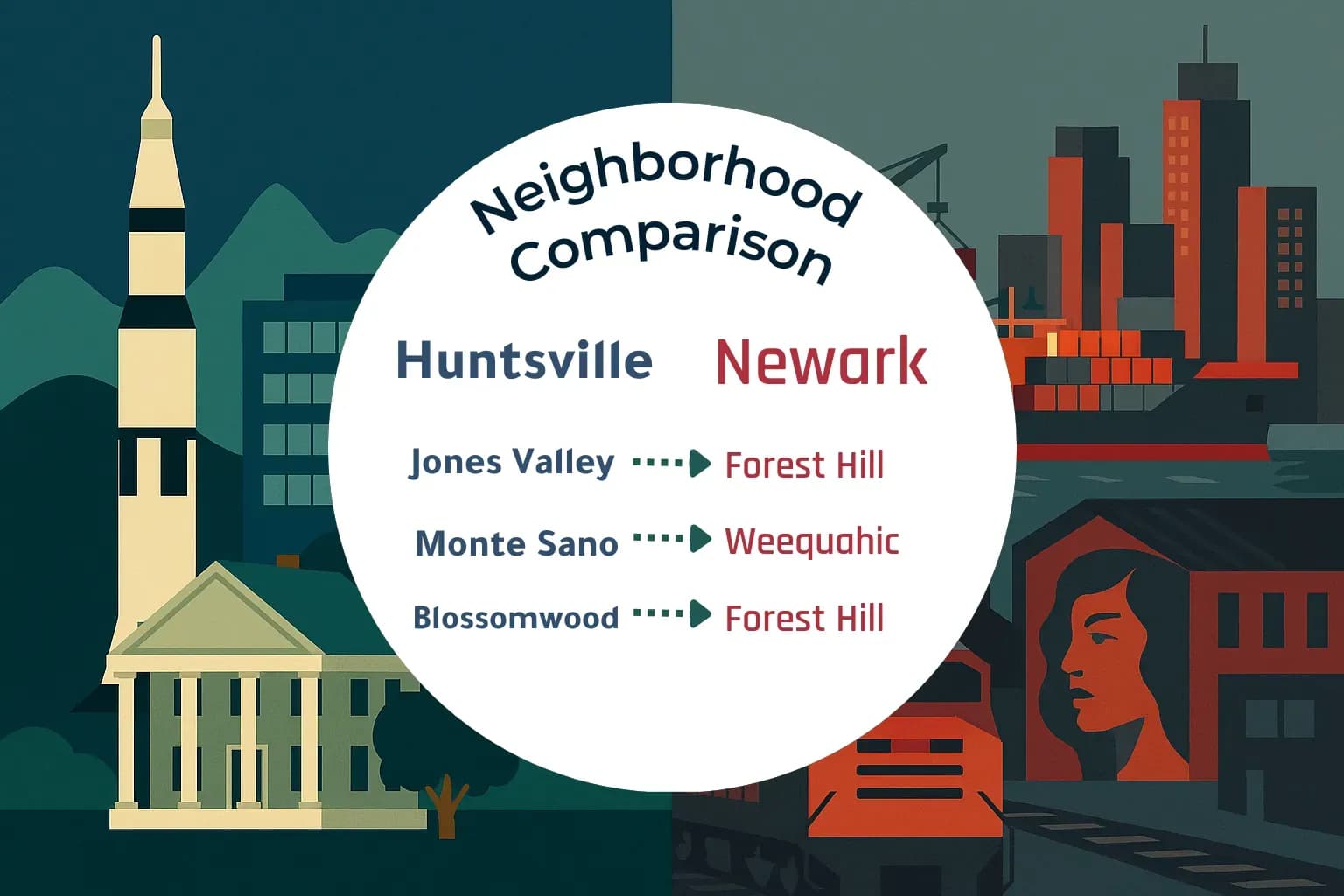 Huntsville vs Newark Neighborhood Comparison
