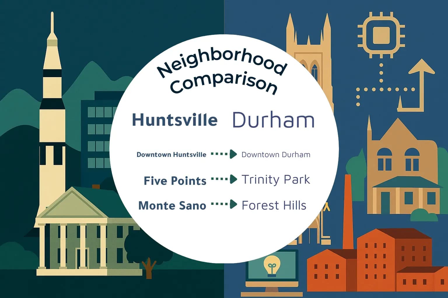 Huntsville vs Durham Neighborhood Comparison
