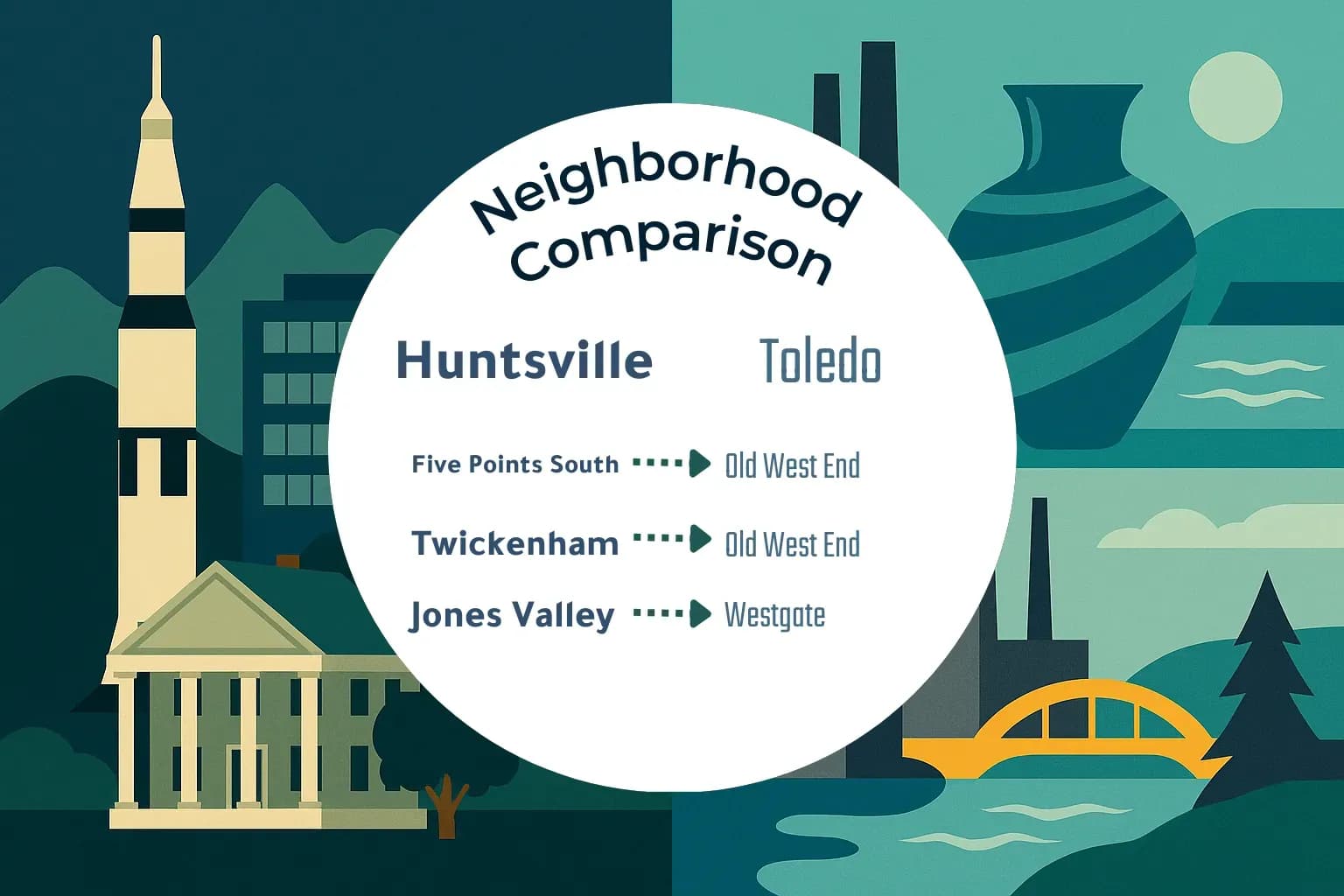 Huntsville vs Toledo Neighborhood Comparison