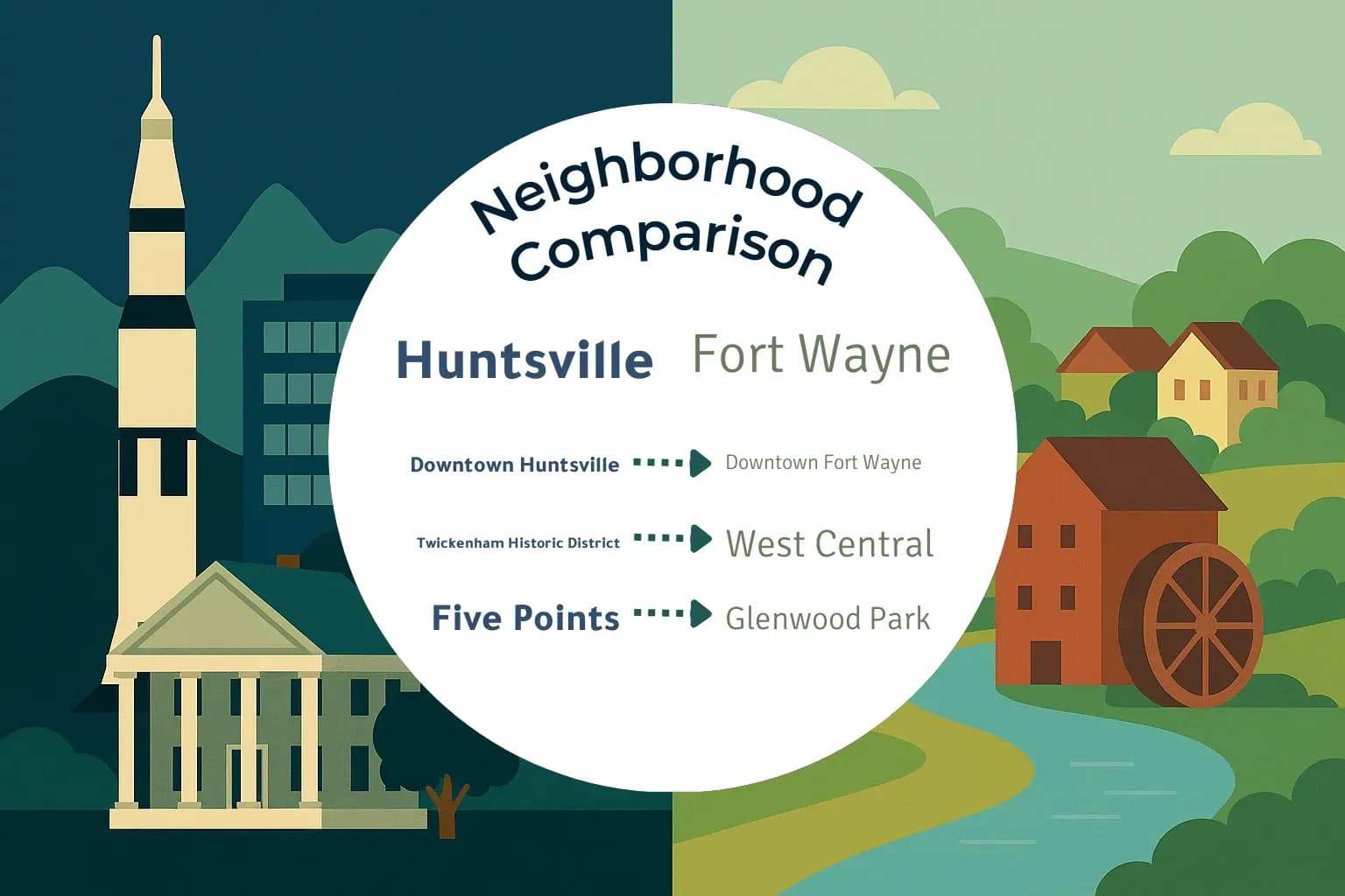 Huntsville vs Fort Wayne Neighborhood Comparison