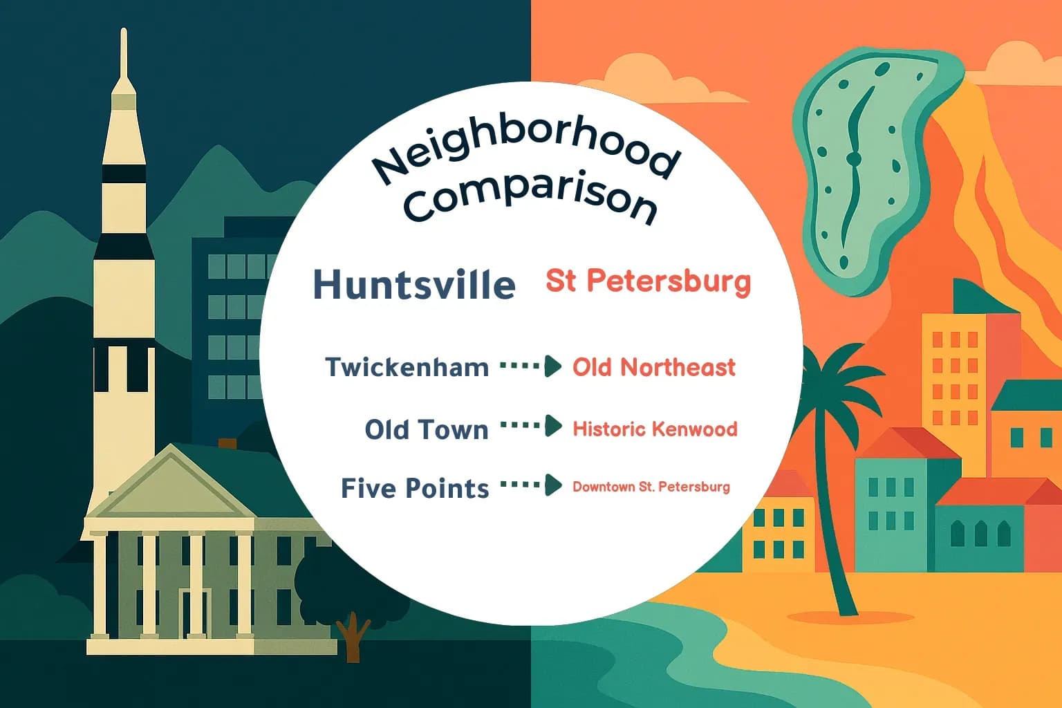 Huntsville vs St. Petersburg Neighborhood Comparison