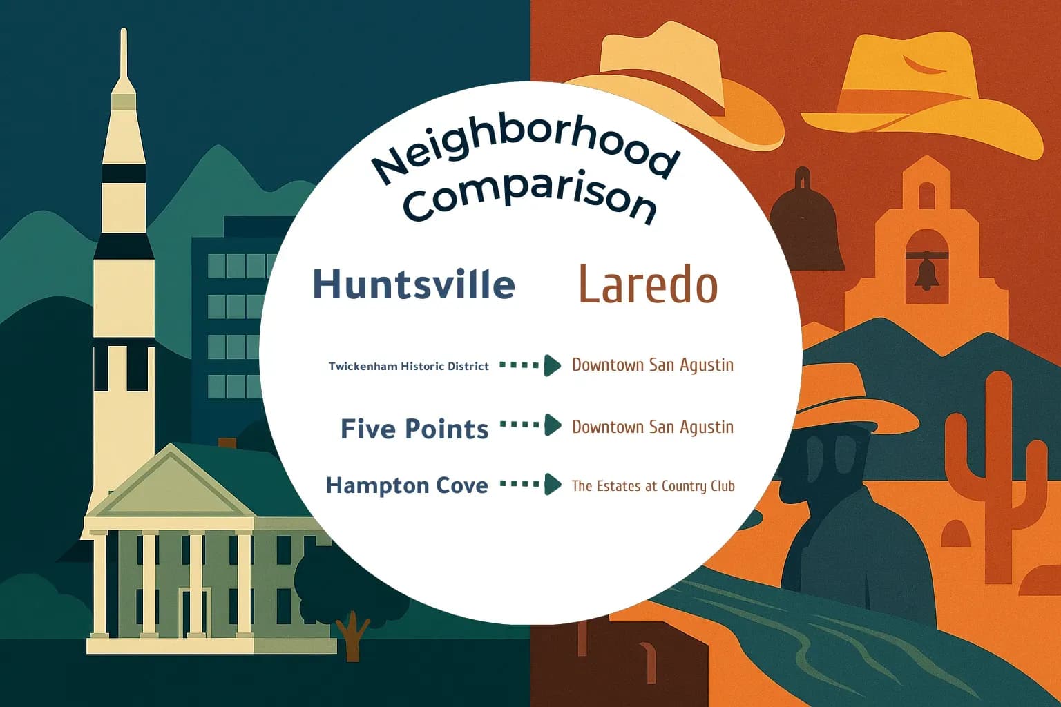 Huntsville vs Laredo Neighborhood Comparison