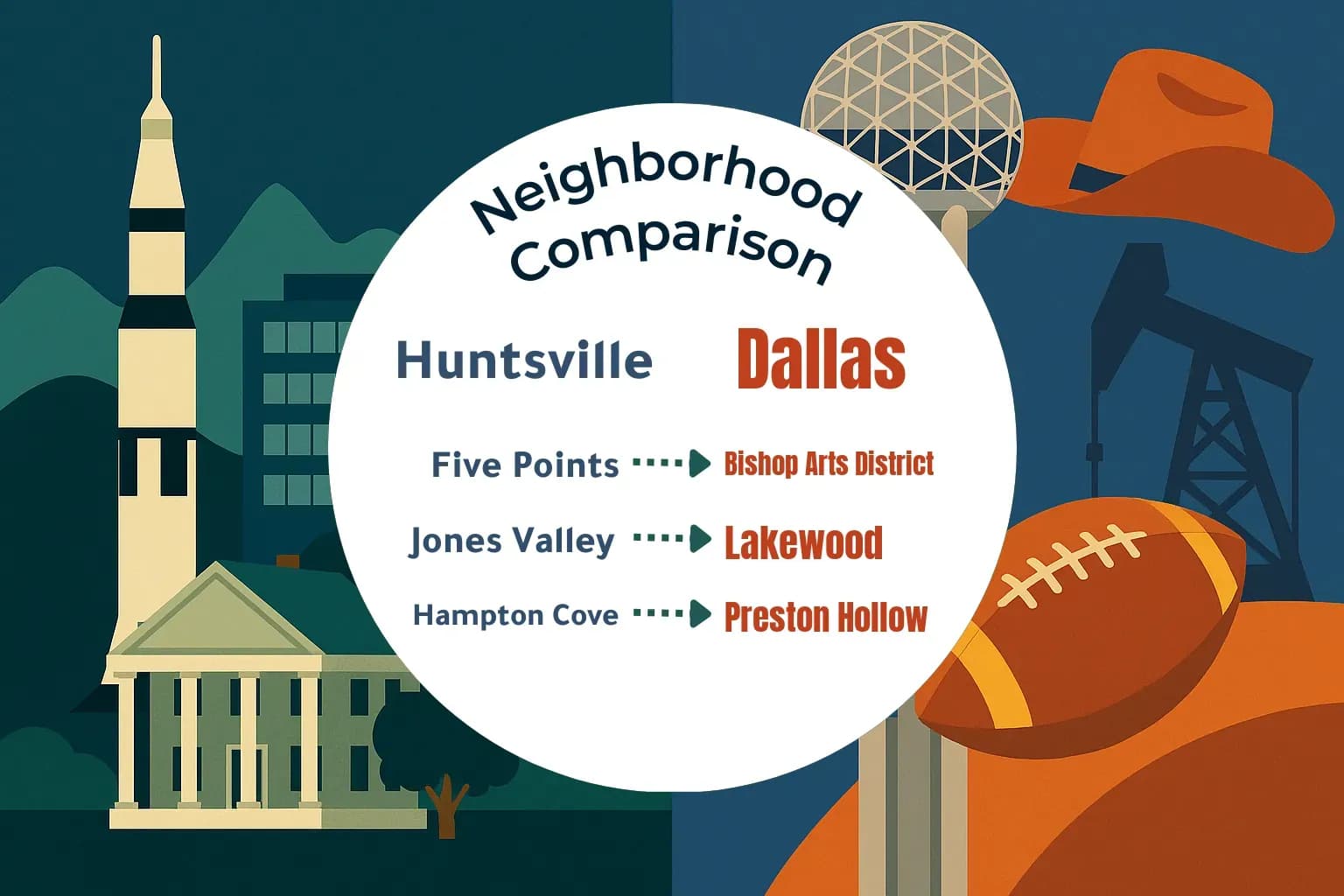 Huntsville vs Dallas Neighborhood Comparison