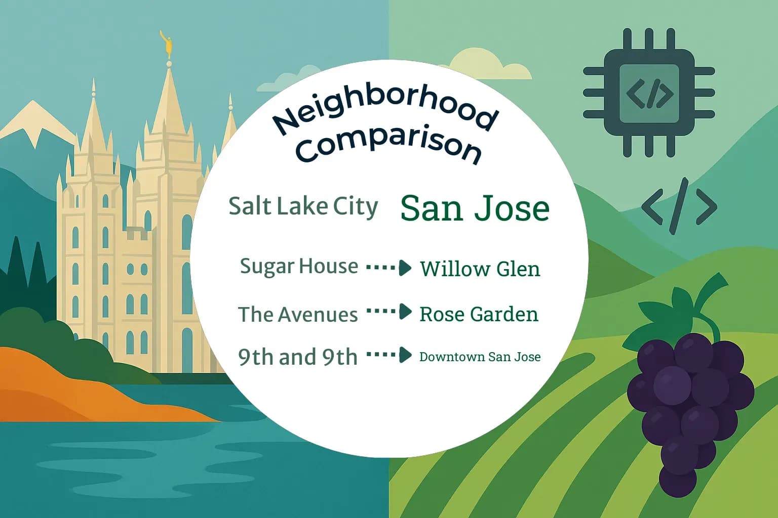 Salt Lake City vs San Jose Neighborhood Comparison