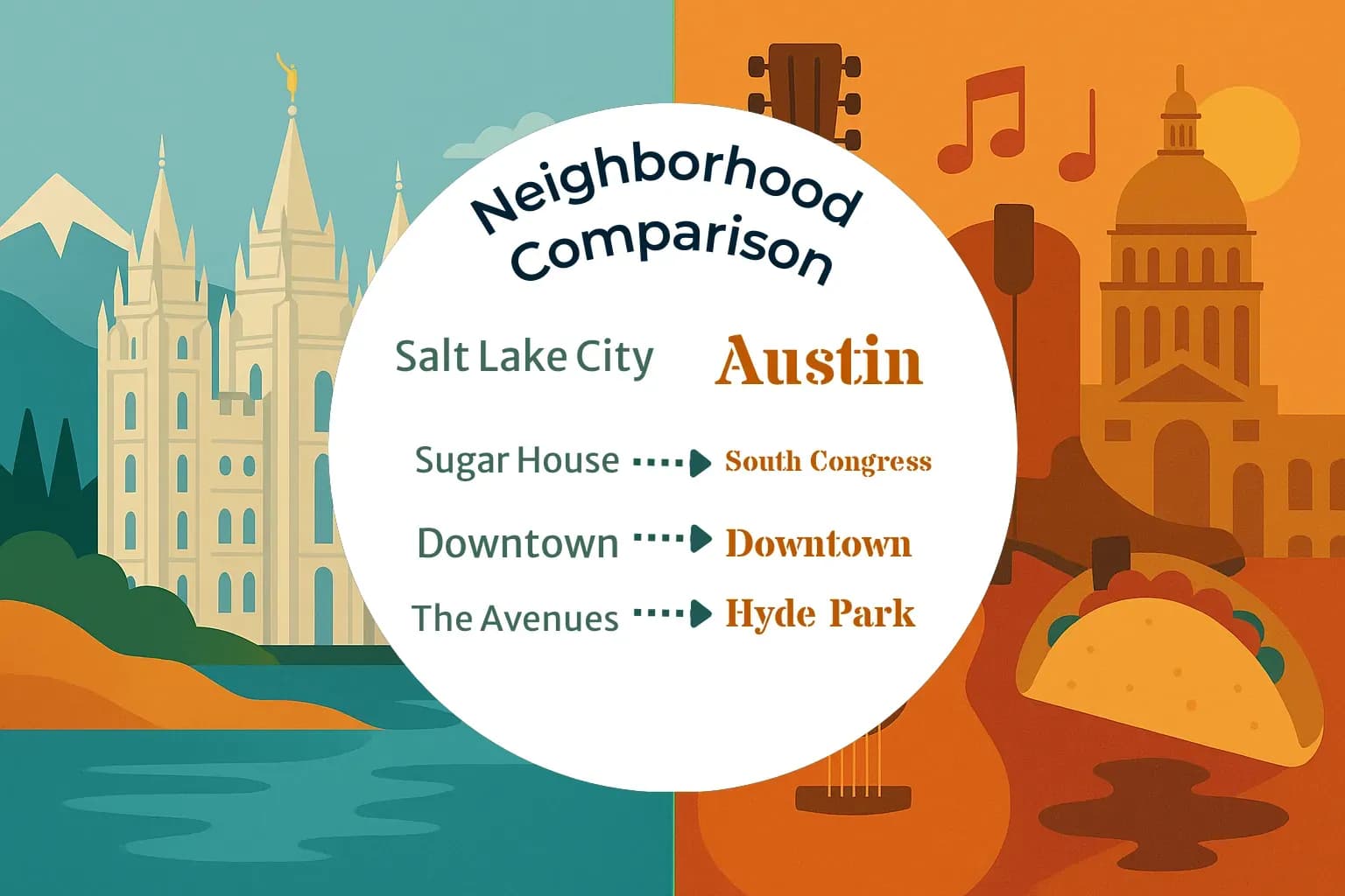 Salt Lake City vs Austin Neighborhood Comparison