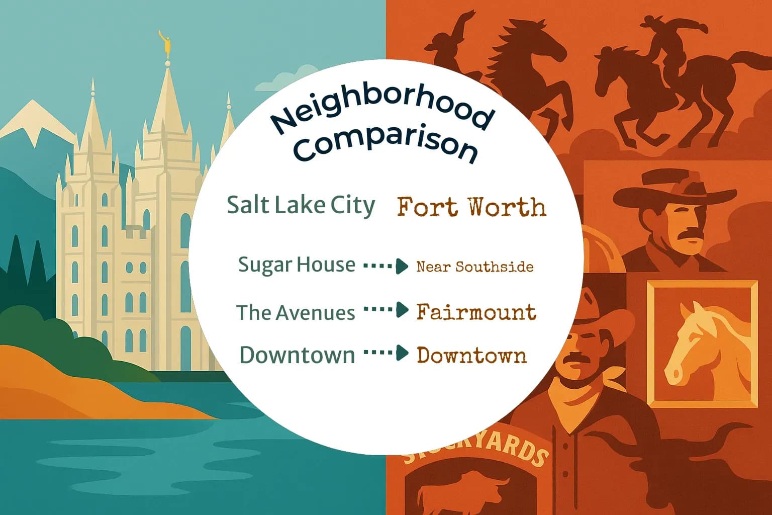 Salt Lake City vs Fort Worth Neighborhood Comparison