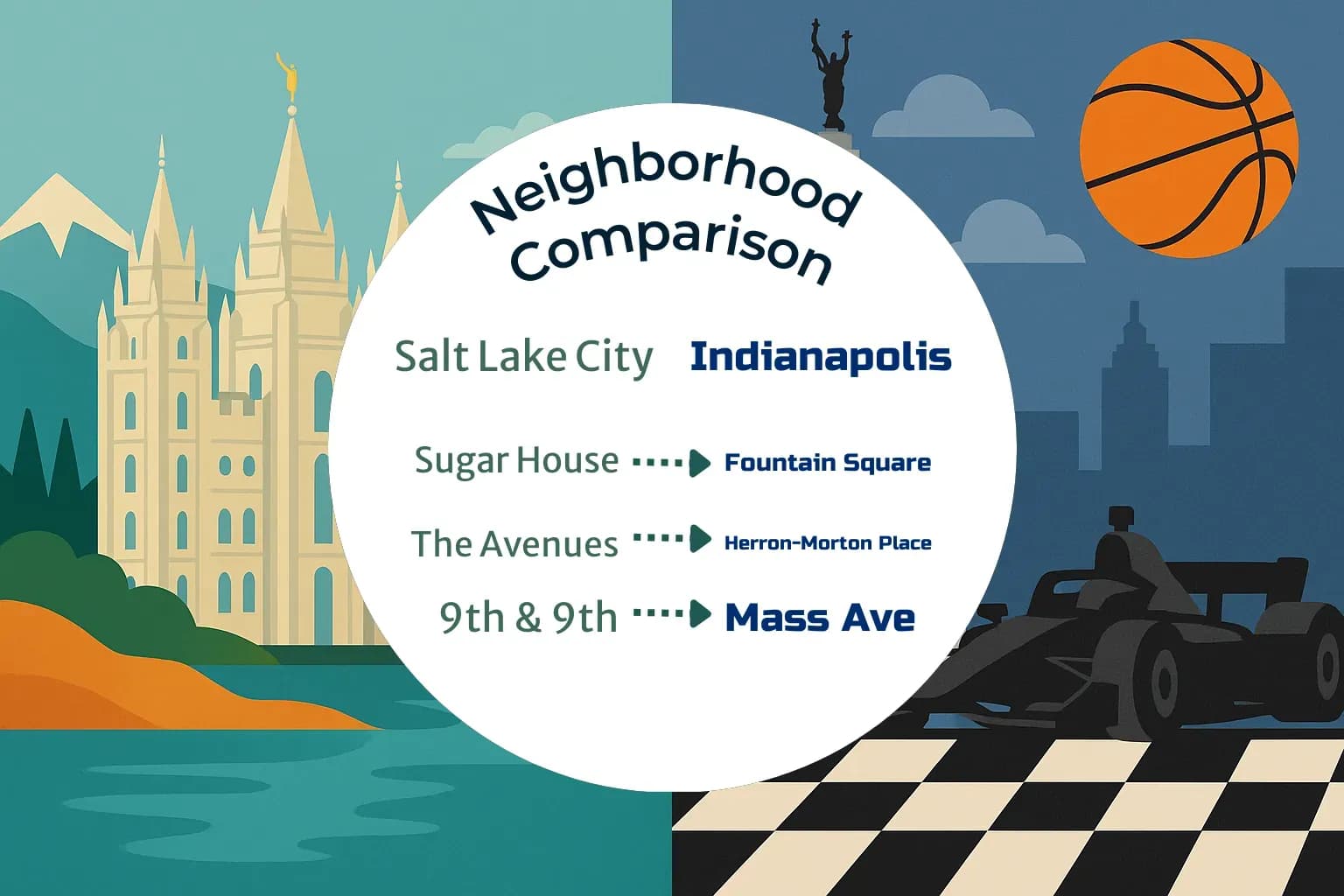 Salt Lake City vs Indianapolis Neighborhood Comparison
