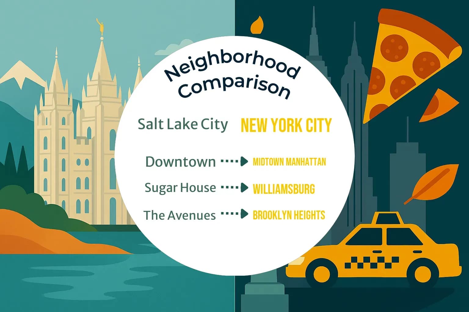 Salt Lake City vs New York City Neighborhood Comparison