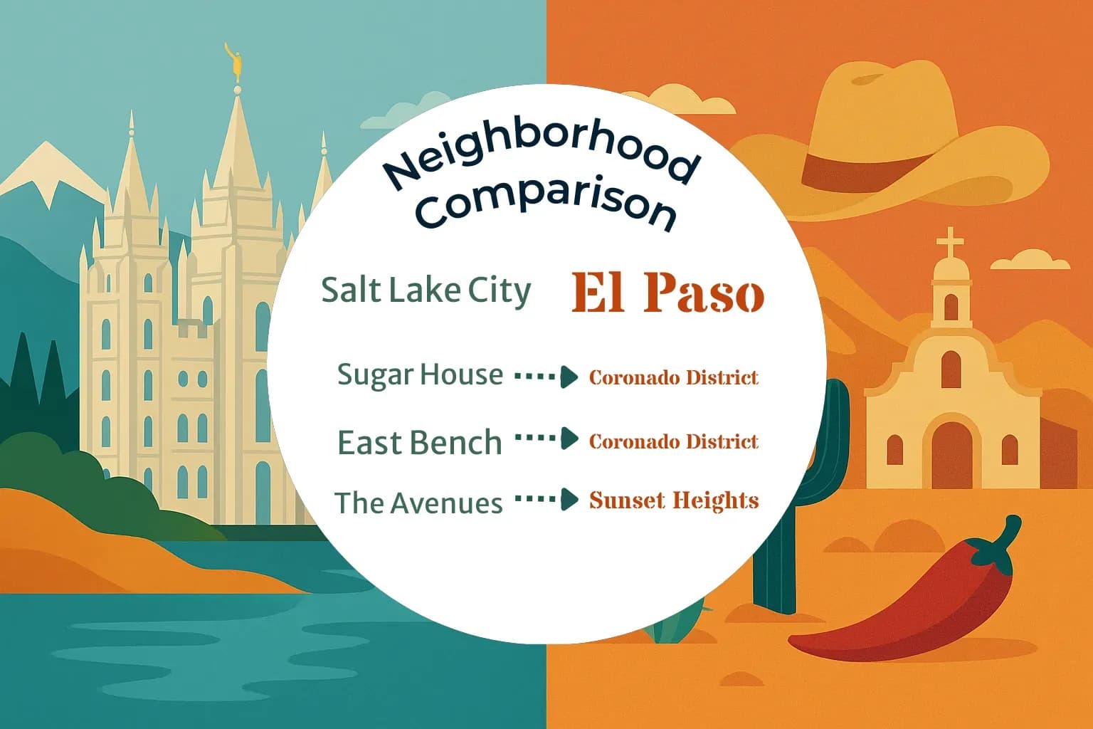 Salt Lake City vs El Paso Neighborhood Comparison