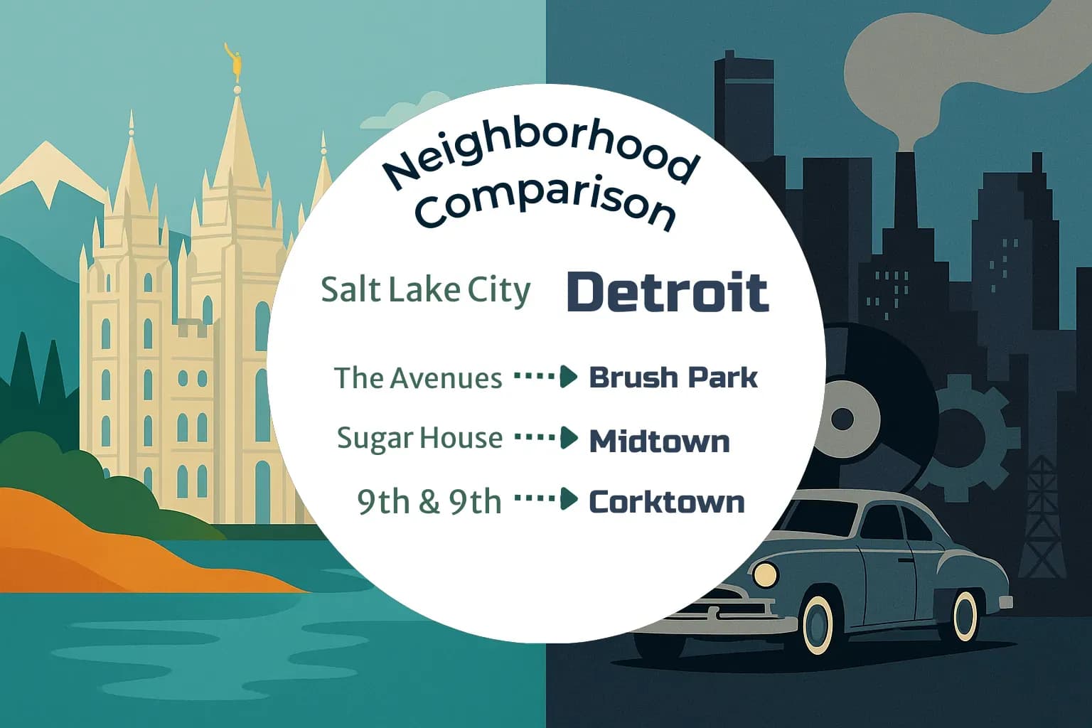 Salt Lake City vs Detroit Neighborhood Comparison