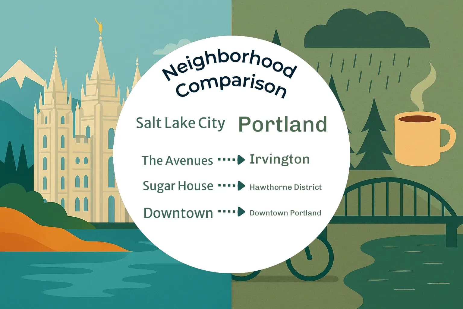 Salt Lake City vs Portland Neighborhood Comparison