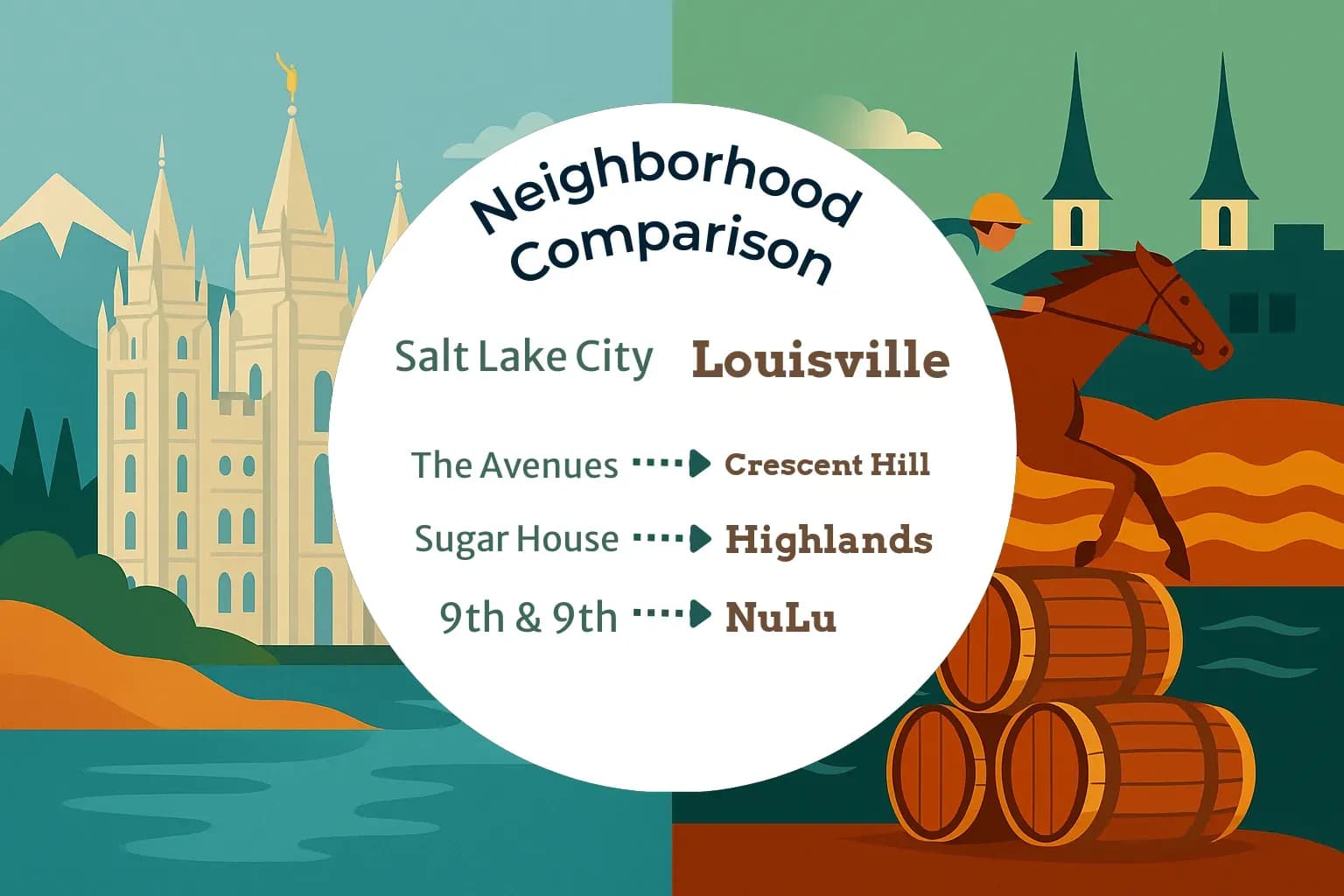 Salt Lake City vs Louisville Neighborhood Comparison