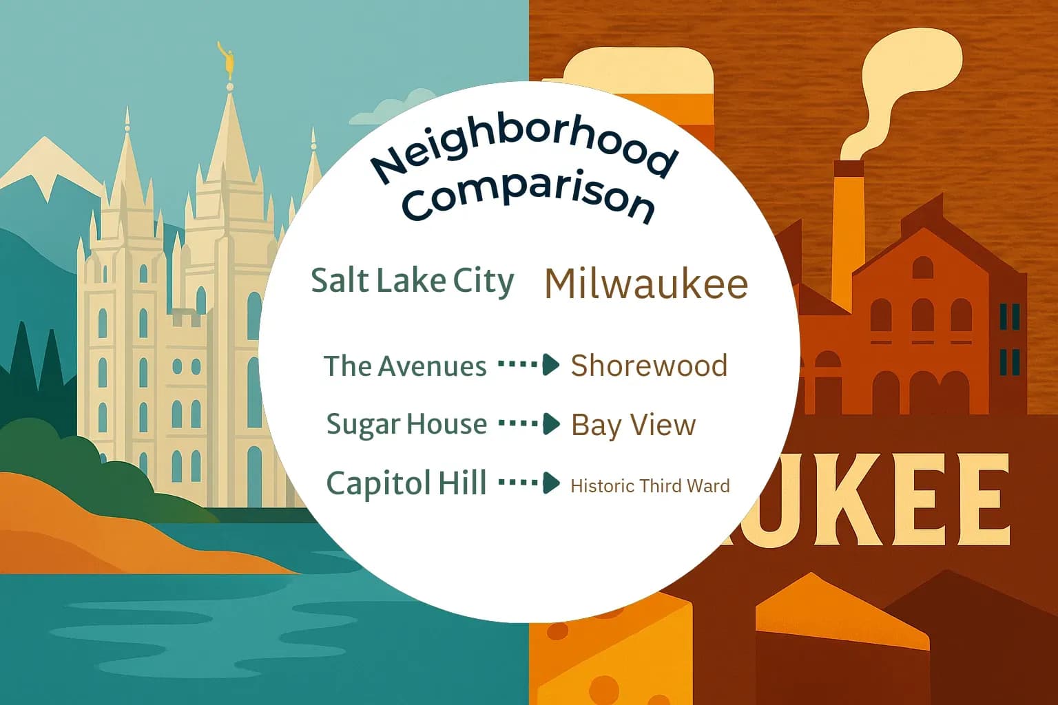 Salt Lake City vs Milwaukee Neighborhood Comparison