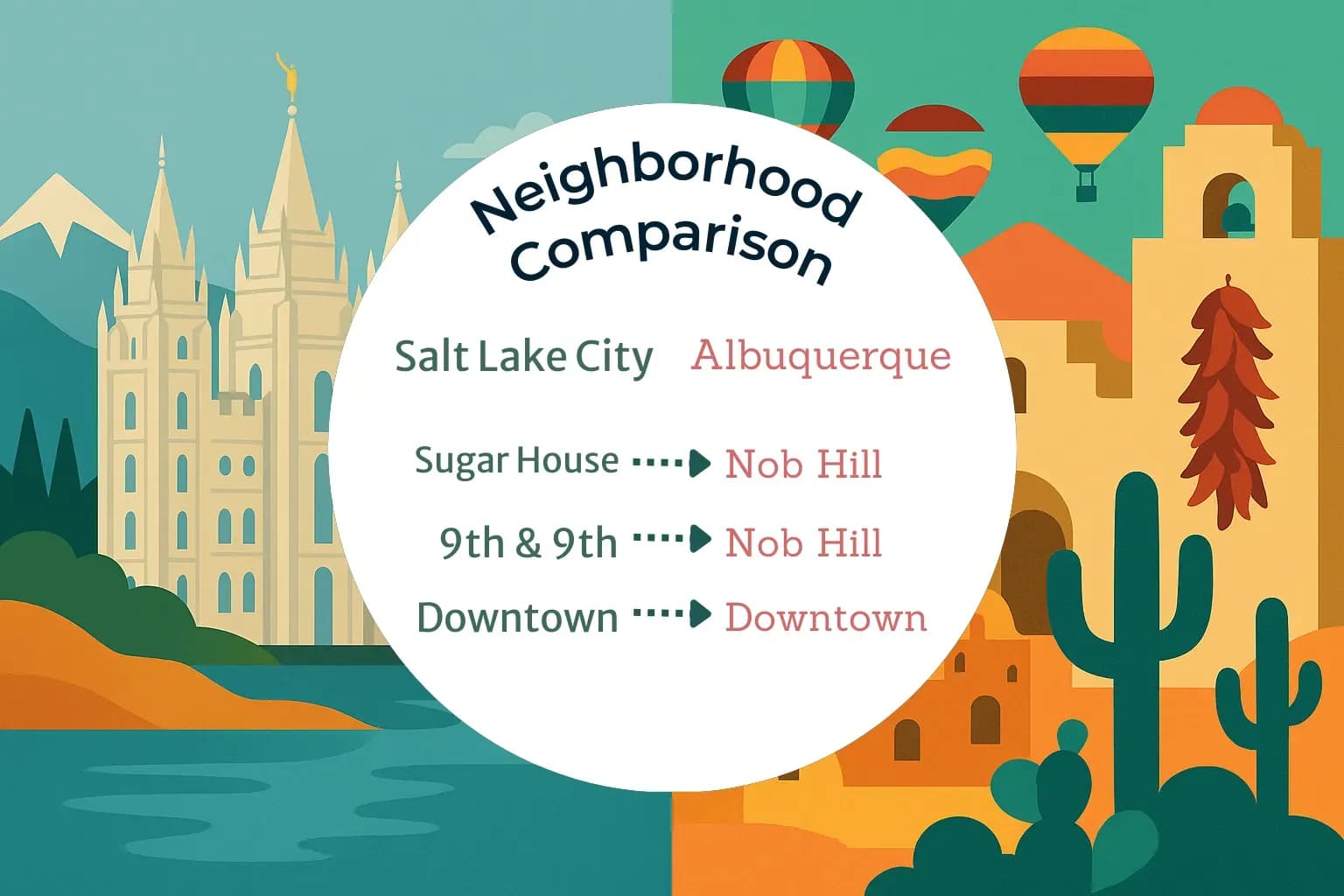 Salt Lake City vs Albuquerque Neighborhood Comparison