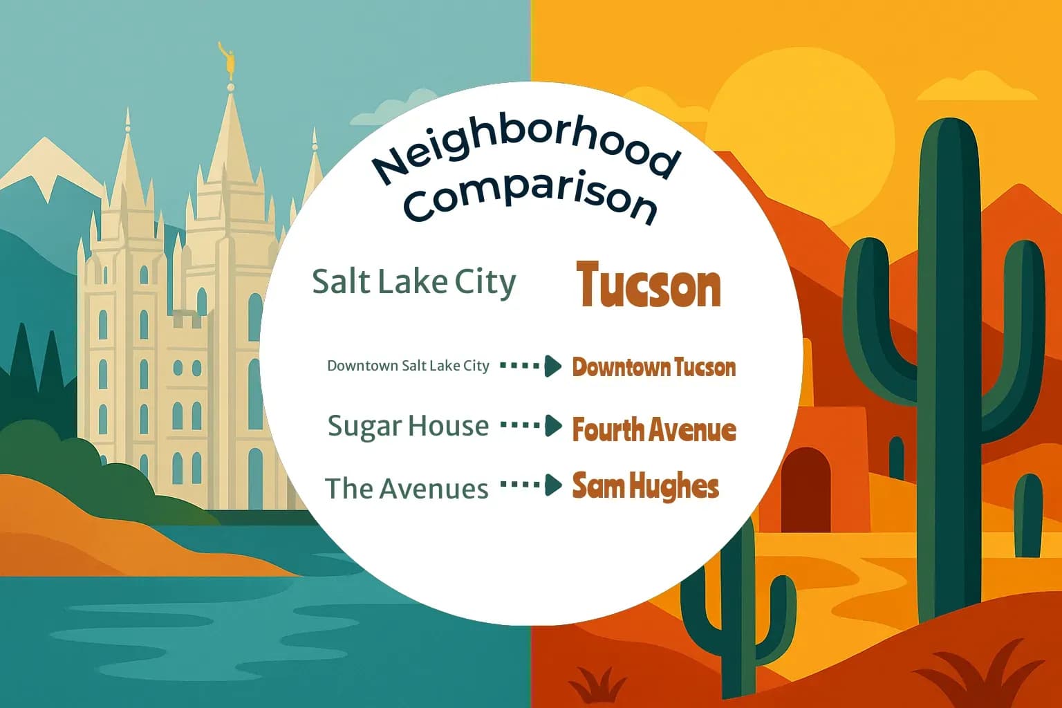 Salt Lake City vs Tucson Neighborhood Comparison