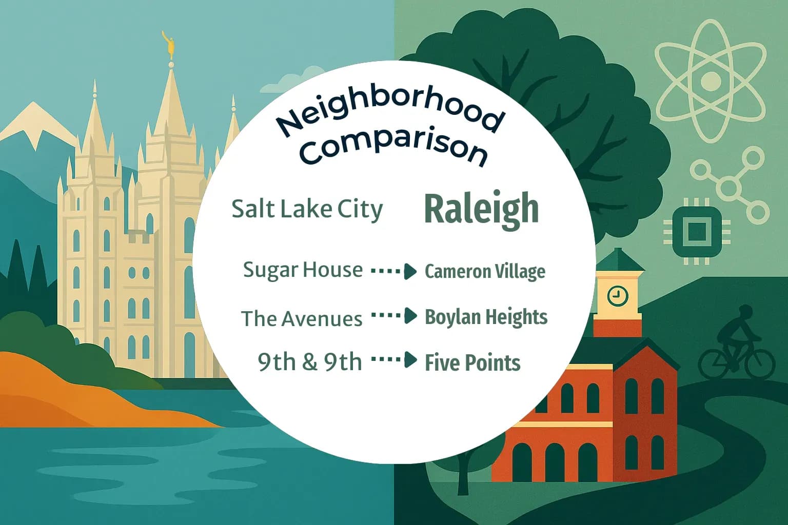 Salt Lake City vs Raleigh Neighborhood Comparison