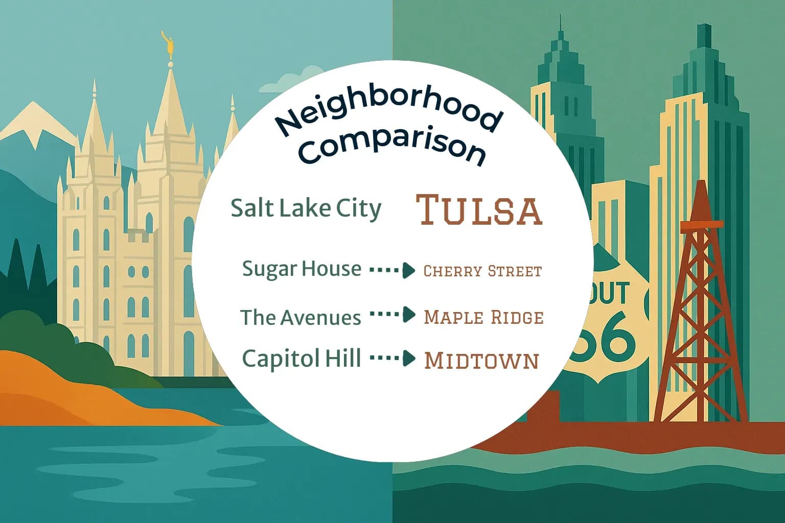 Salt Lake City vs Tulsa Neighborhood Comparison