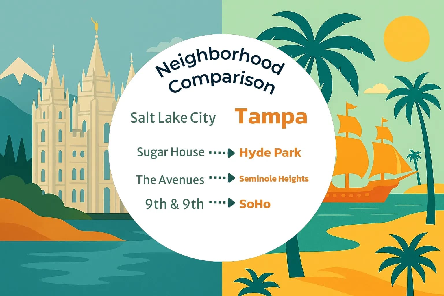 Salt Lake City vs Tampa Neighborhood Comparison
