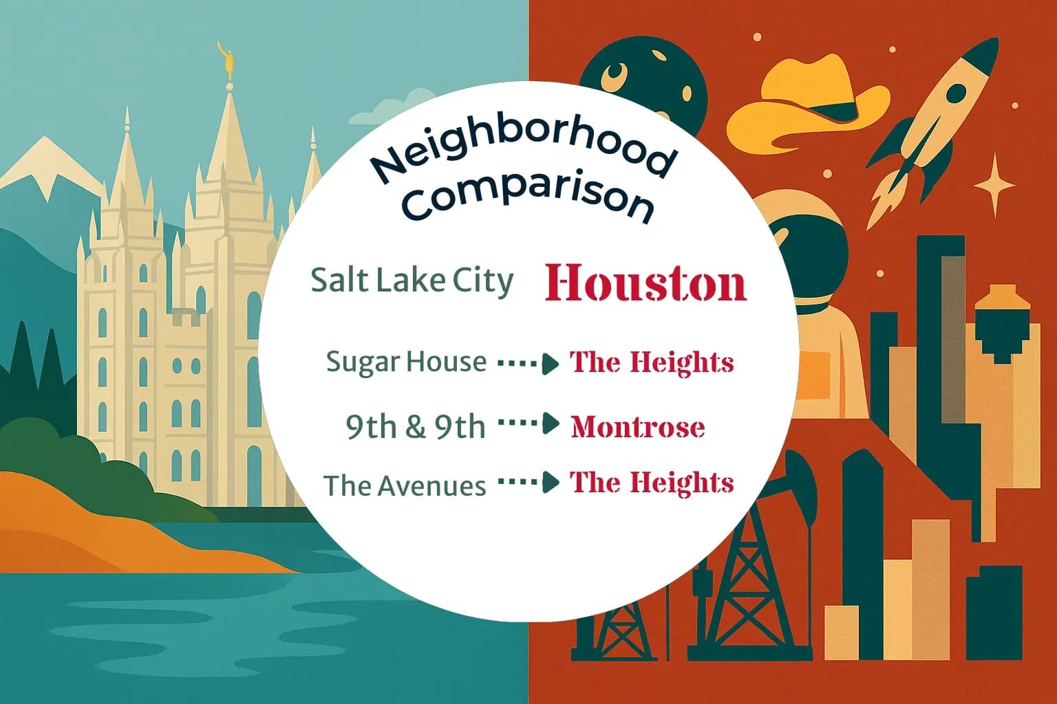 Salt Lake City vs Houston Neighborhood Comparison