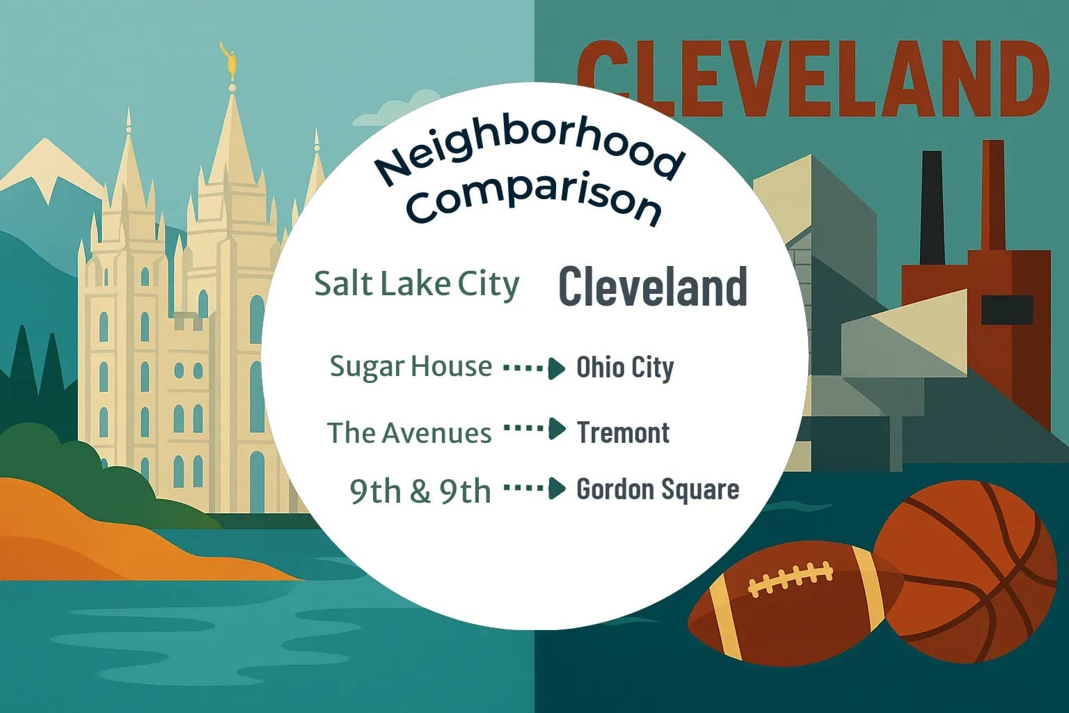 Salt Lake City vs Cleveland Neighborhood Comparison