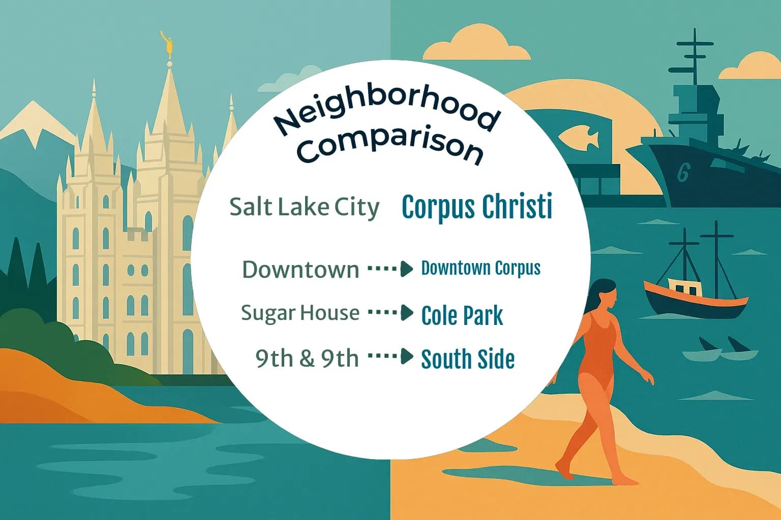 Salt Lake City vs Corpus Christi Neighborhood Comparison