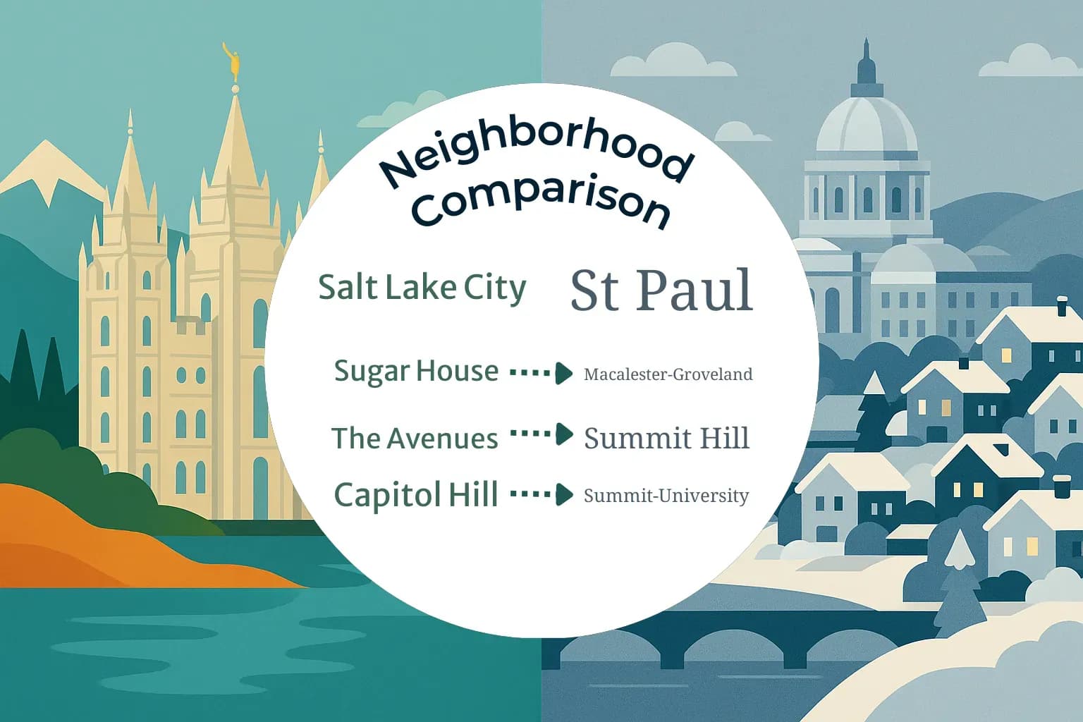 Salt Lake City vs St. Paul Neighborhood Comparison
