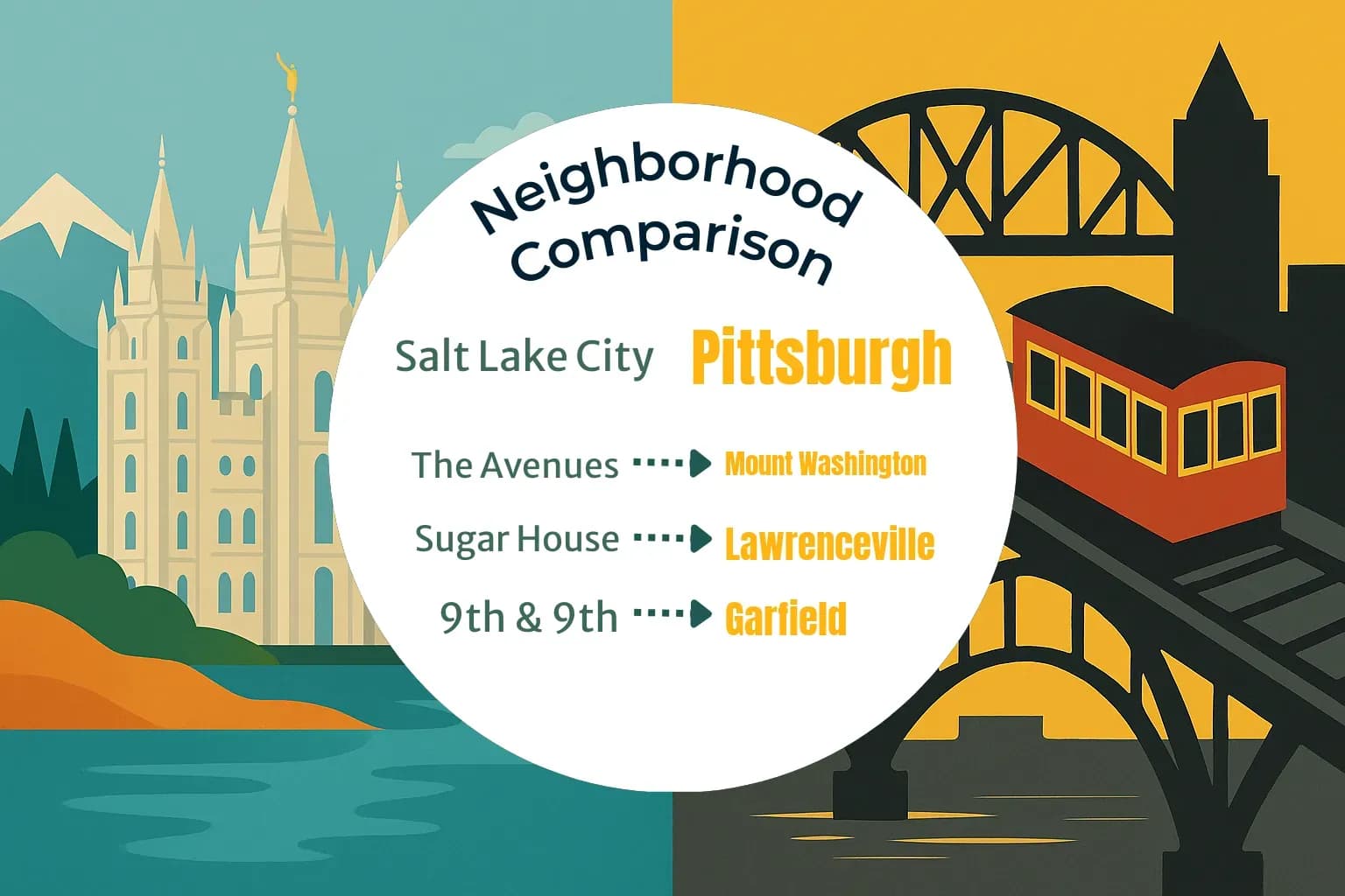 Salt Lake City vs Pittsburgh Neighborhood Comparison